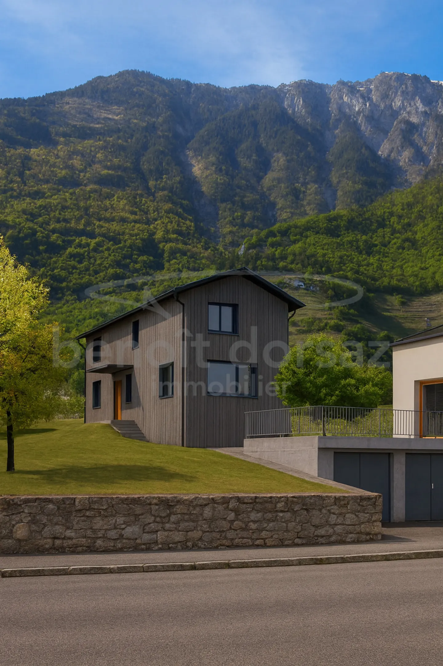 Une villa en bois contemporaine est en construction - Photo 1 sur 4