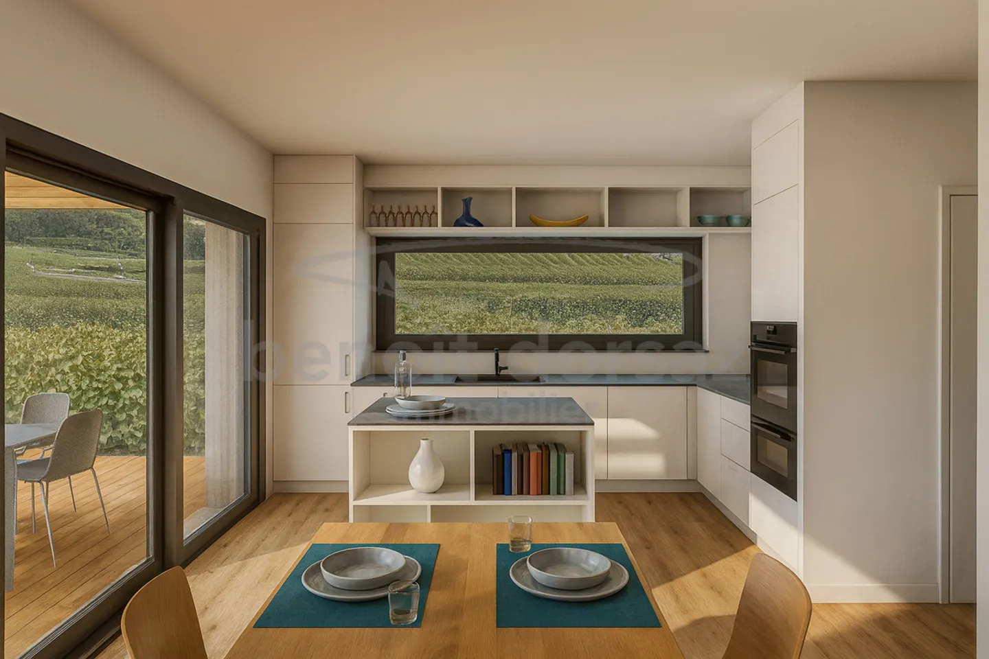 Une villa en bois contemporaine est en construction - Photo 2 sur 4