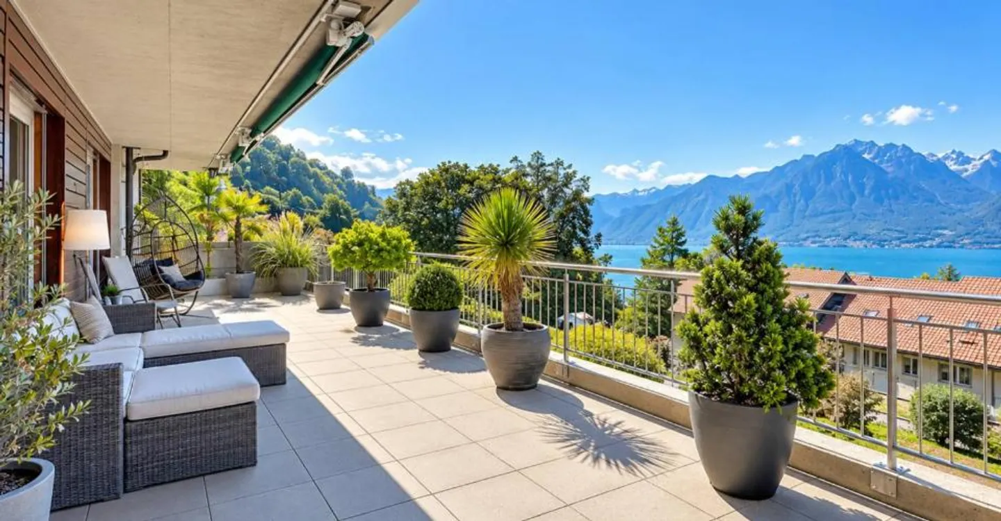 Superb 3.5-room apartment with large terrace and stunning lake view - Photo 3 of 10