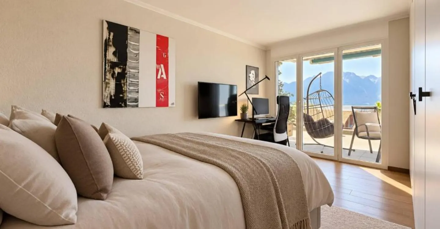 Superb 3.5-room apartment with large terrace and stunning lake view - Photo 8 of 10