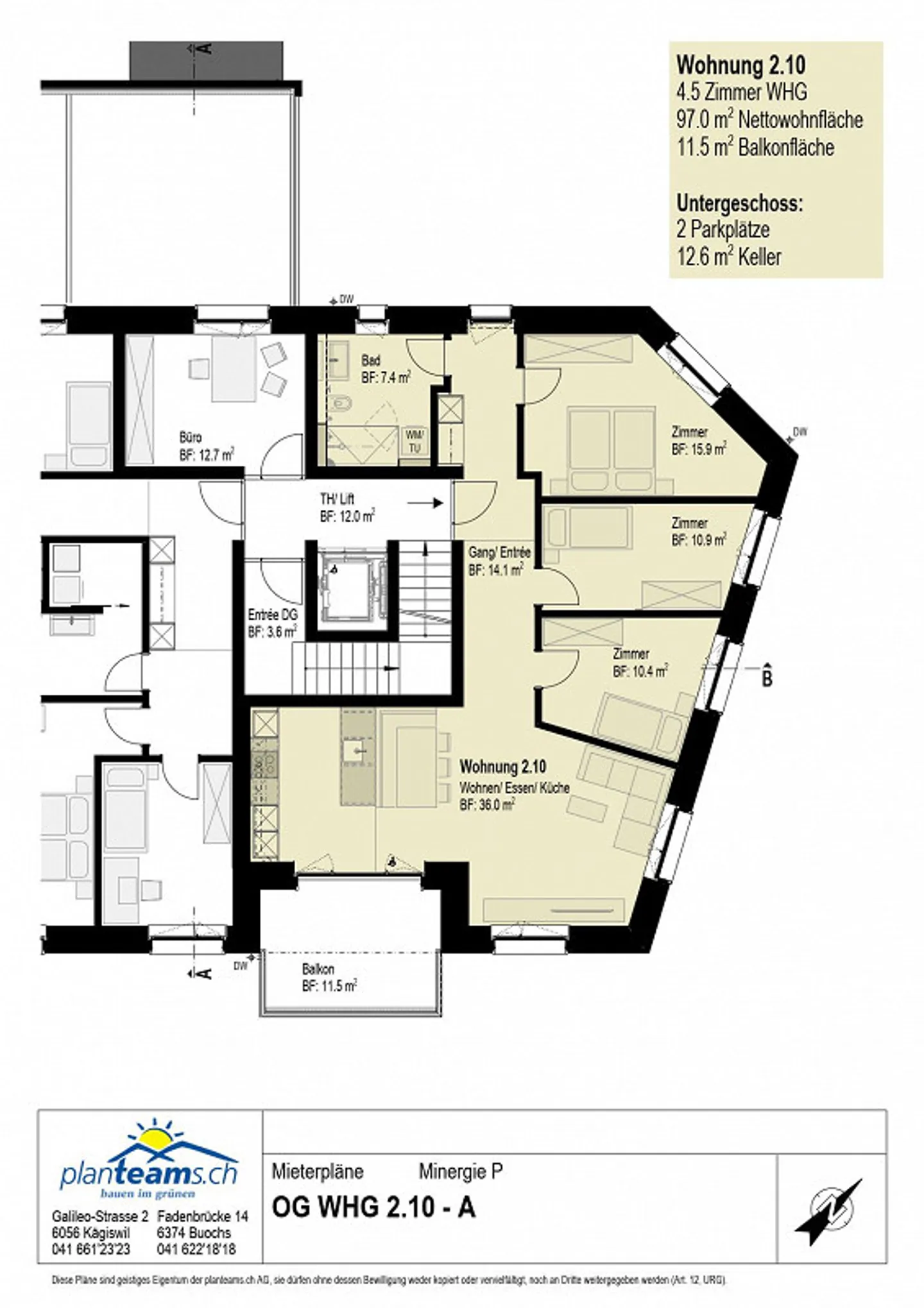 Erstbezug: Moderne Wohnung im 1. OG - Foto 10 von 10