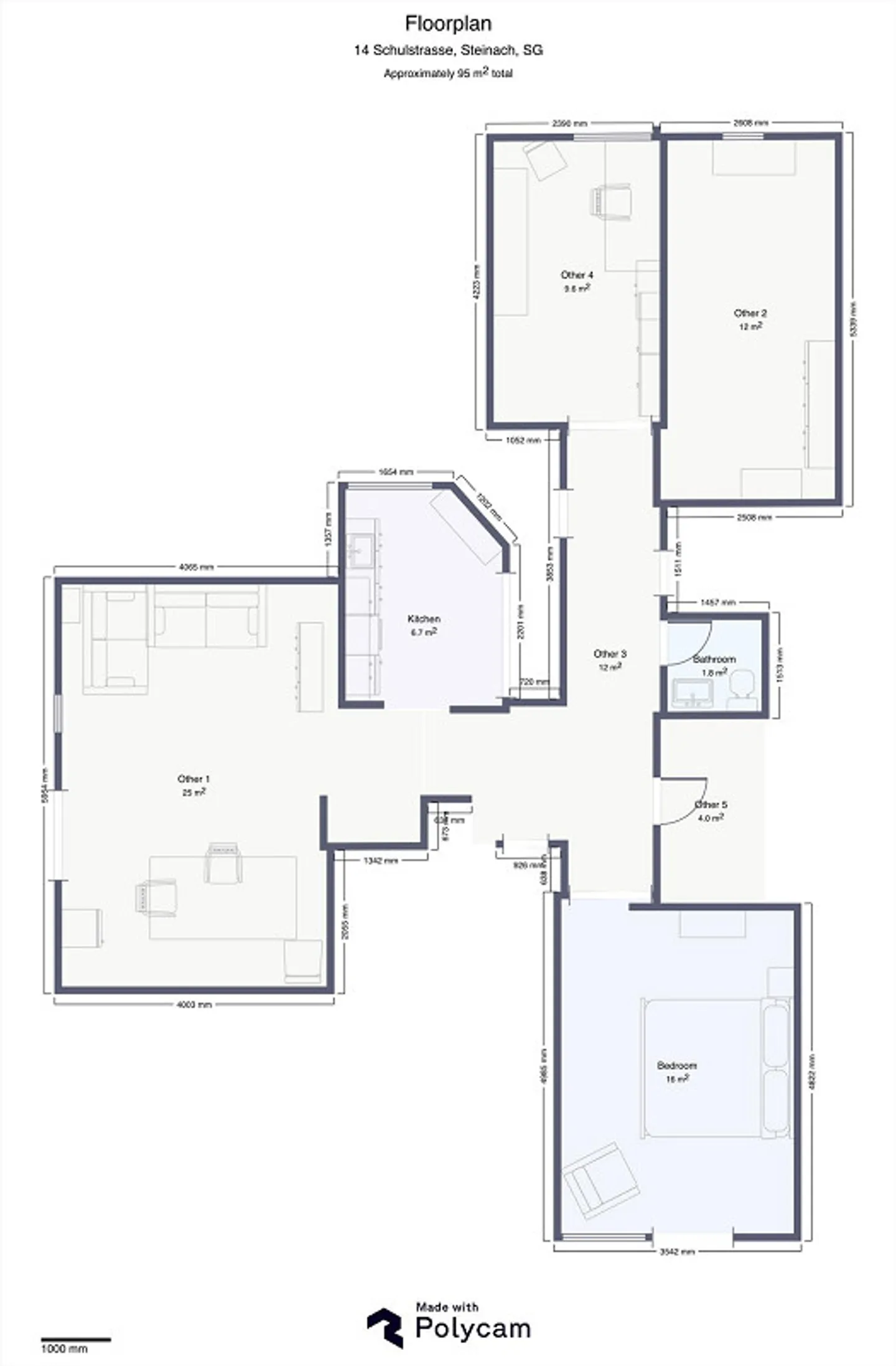 Spacious 4.5 Room Attic Apartment with two balconies in Steinach - Photo 9 of 9