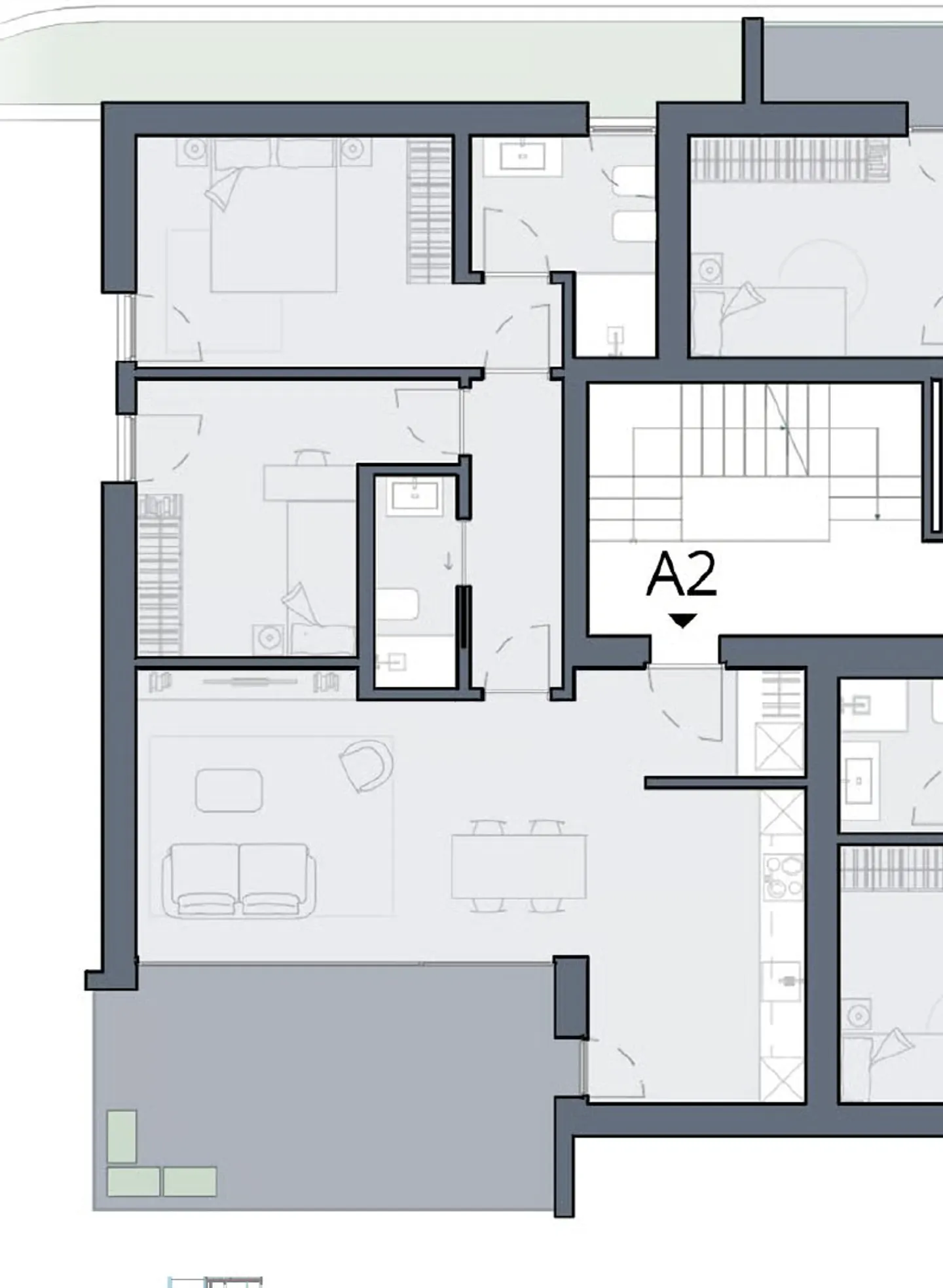 PRIMO AFFITTO - NUOVO 3.5 LOCALI CON AMPIA TERRAZZA - Foto 7 di 8