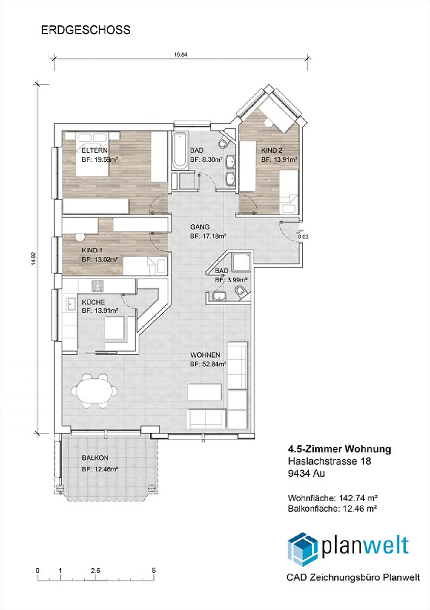 Exklusive 4.5-Zimmerwohnung in Haslach - Foto 13 von 13