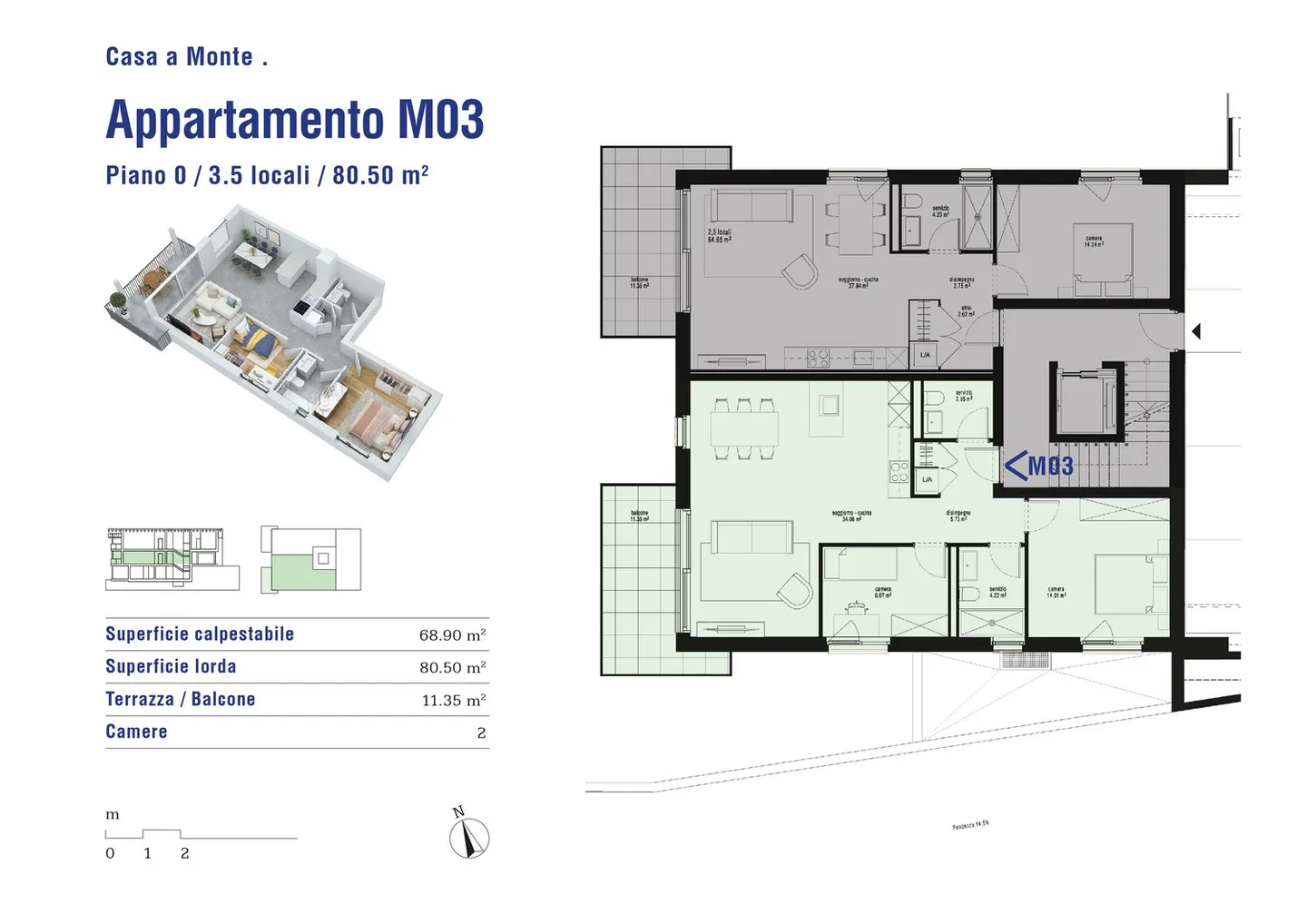 Appartement moderne 3.5 pièces à Cadenazzo - Photo 5 sur 8