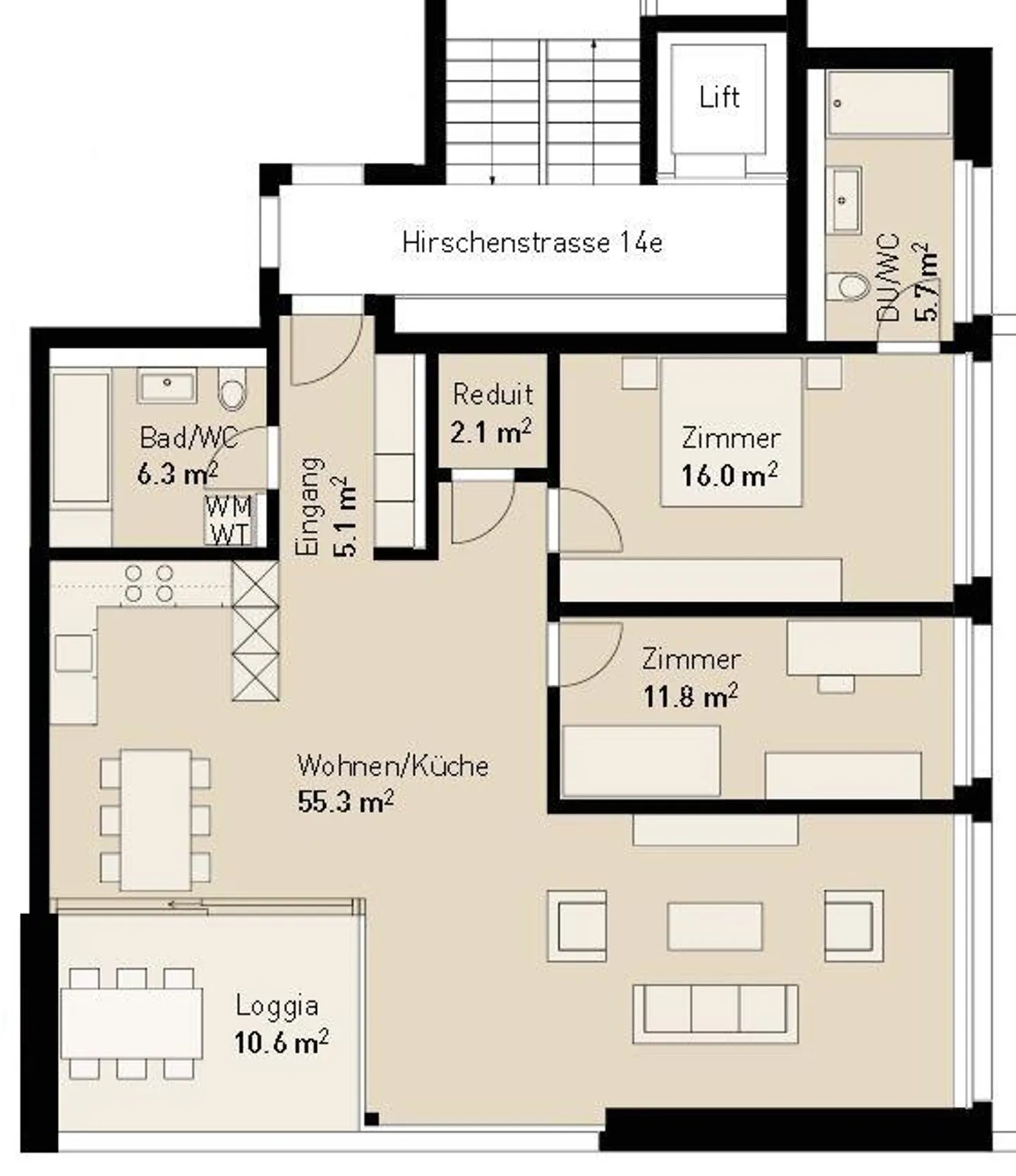 Modernes Apartment in Gossau - Foto 9 von 9