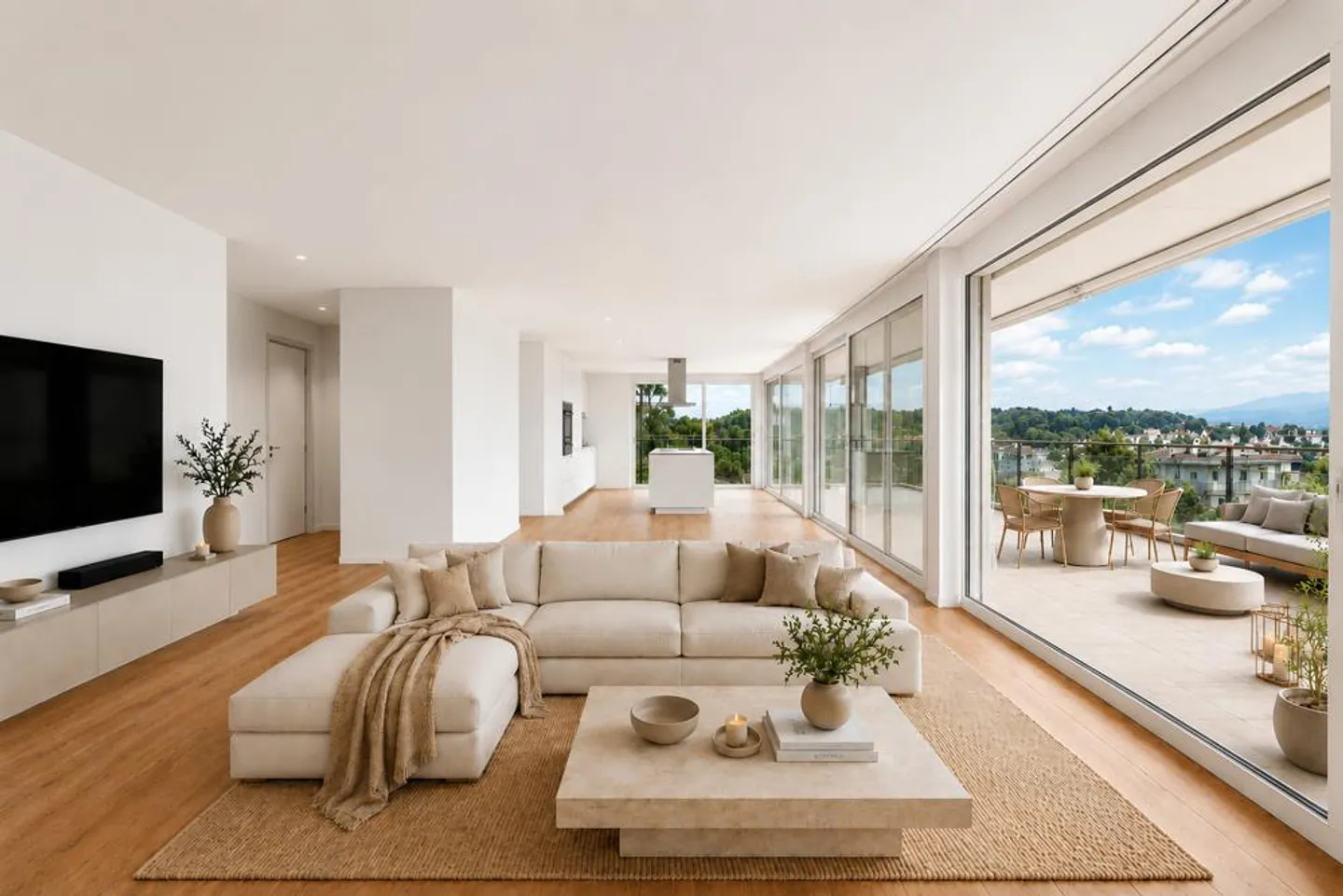 Geräumige Terrassenwohnung mit Aussicht - Foto 3 von 11