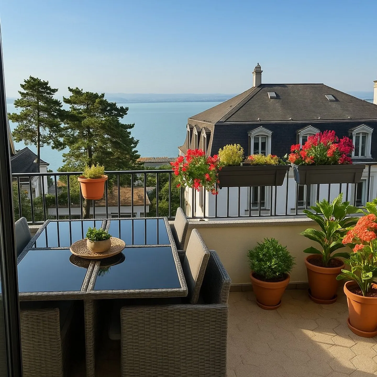 Magnifique appartement meublé avec vue imprenable sur le lac - Photo 1 sur 5