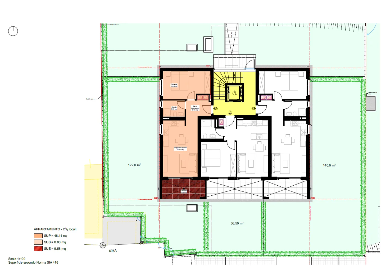 Moderne appartamenti di 2,5 stanze con grande giardino in posizione privilegiata a Cadenazzo - Foto 8 di 9