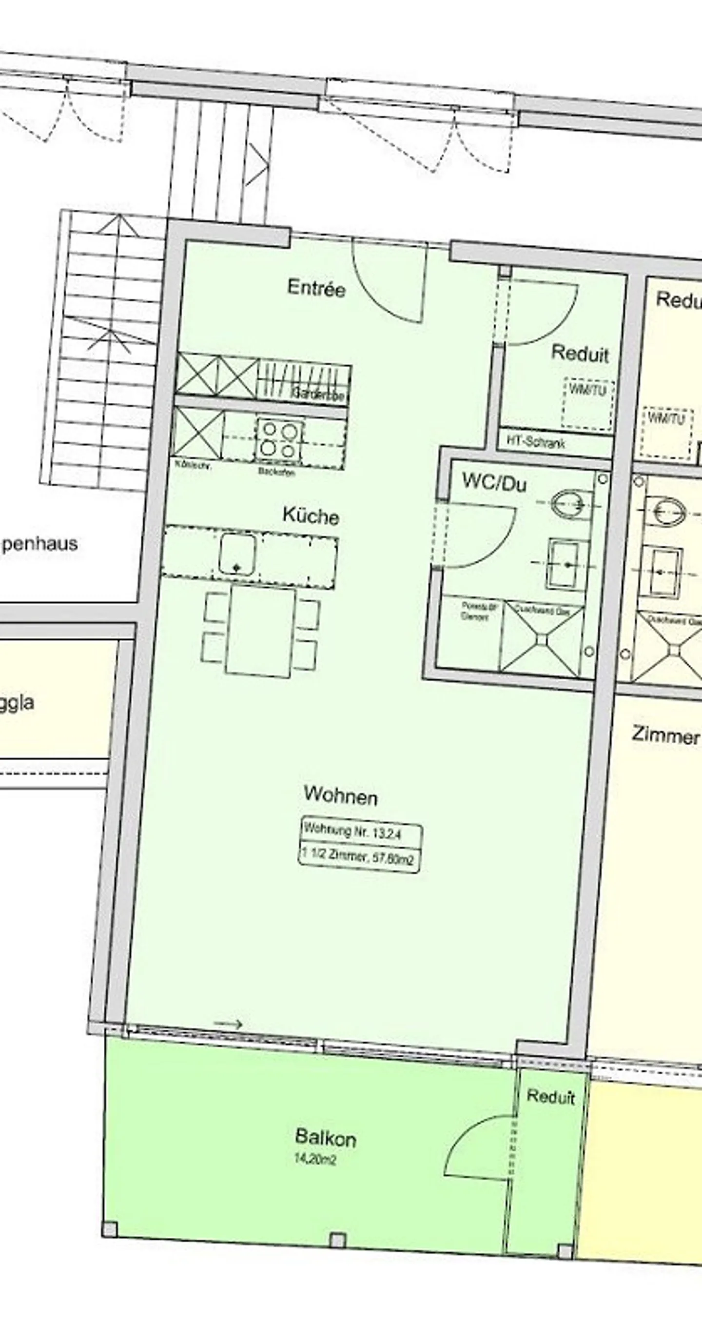 Bellissimo e moderno appartamento di 1,5 stanze al 1° piano - Foto 7 di 7