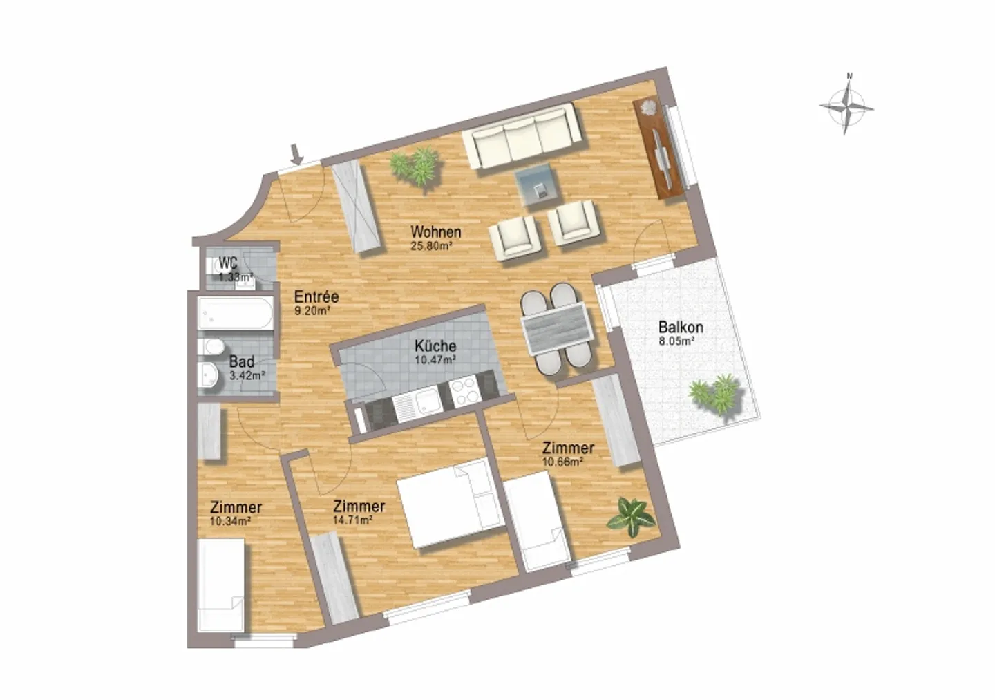 Appartamento 4 locali - Foto 5 di 5