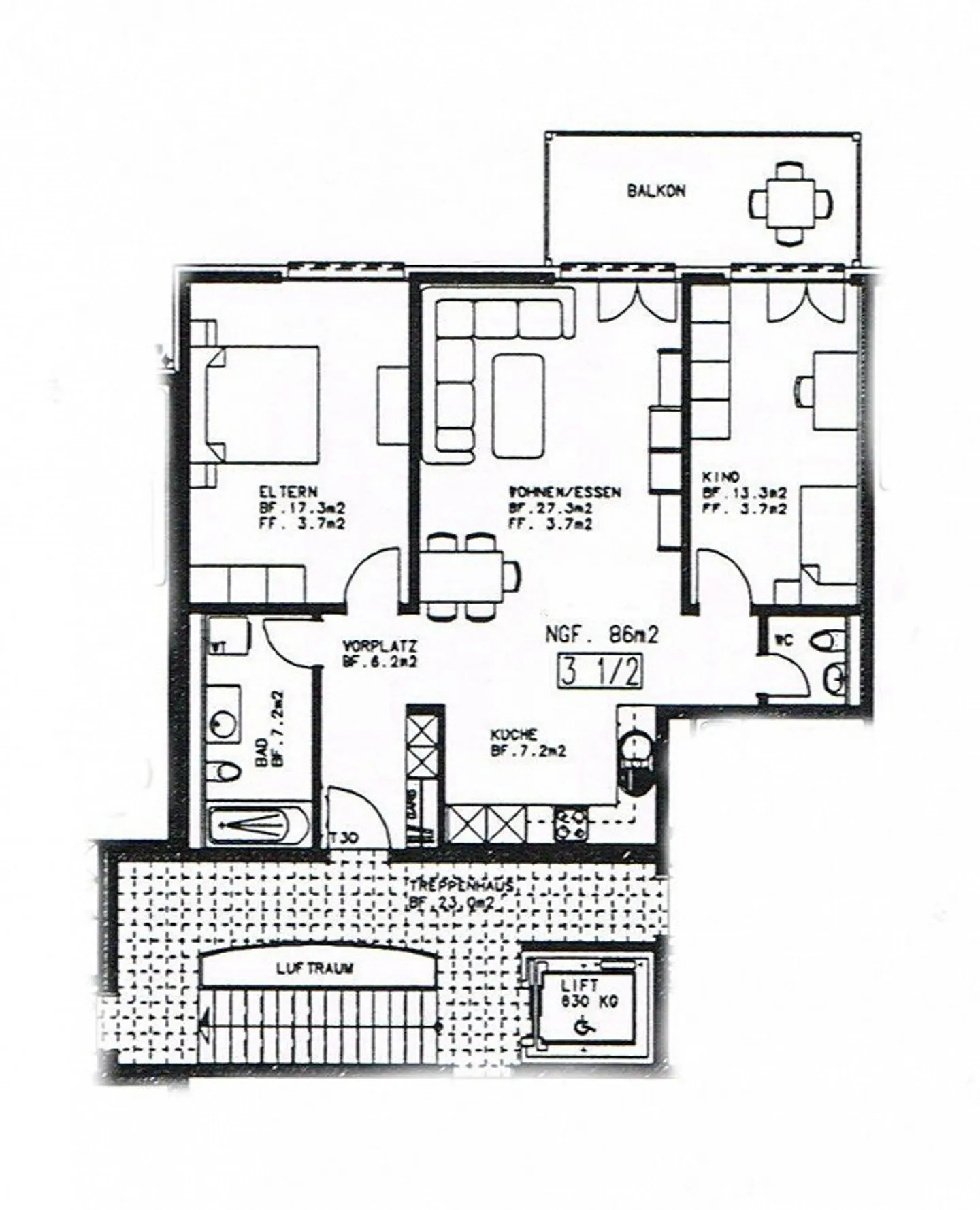 Appartamento 3.5 camere tranquillo e centrale a Wetzikon - Foto 4 di 9