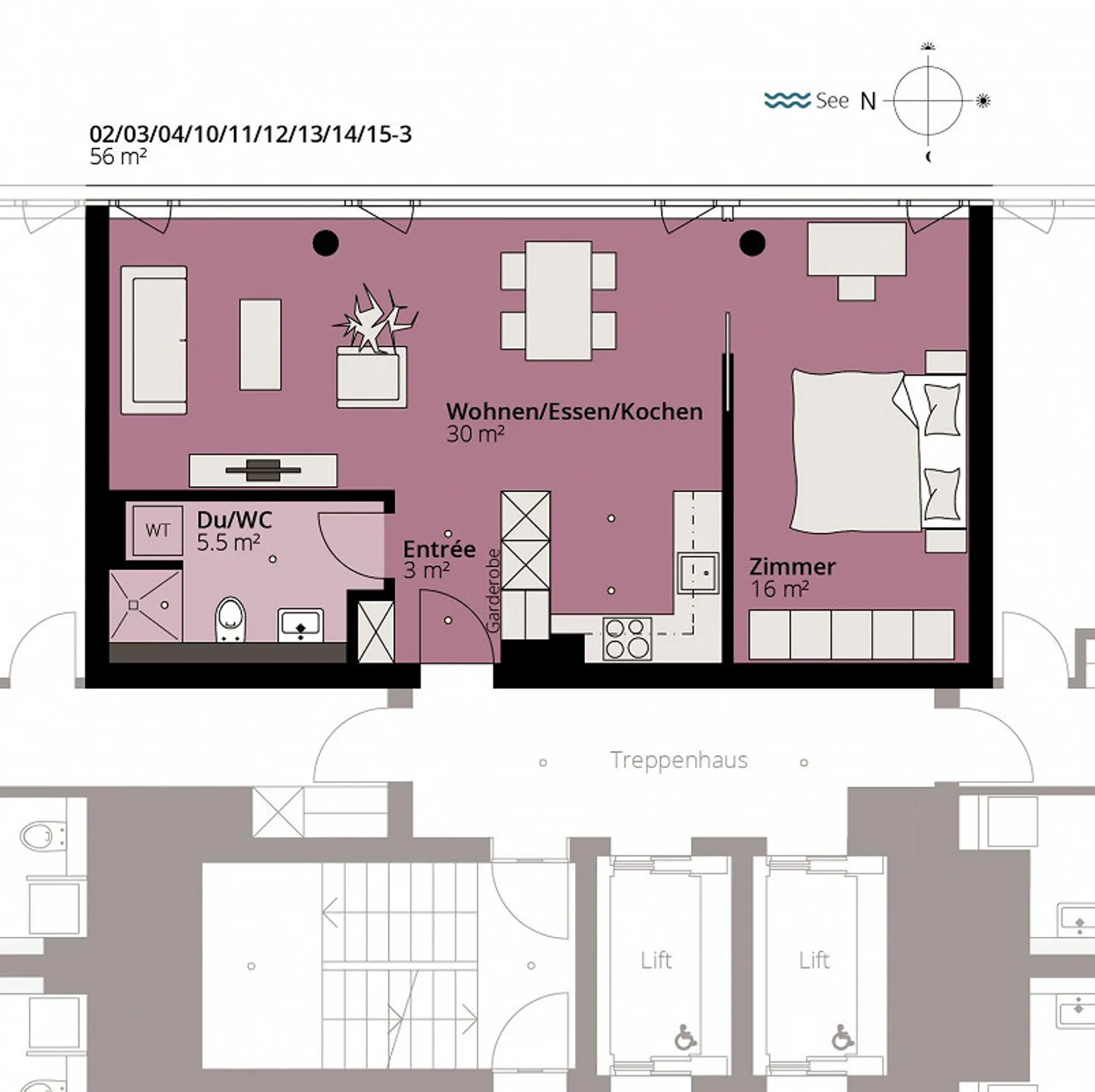 Lever de soleil et vue latérale sur le lac - Photo 7 sur 7