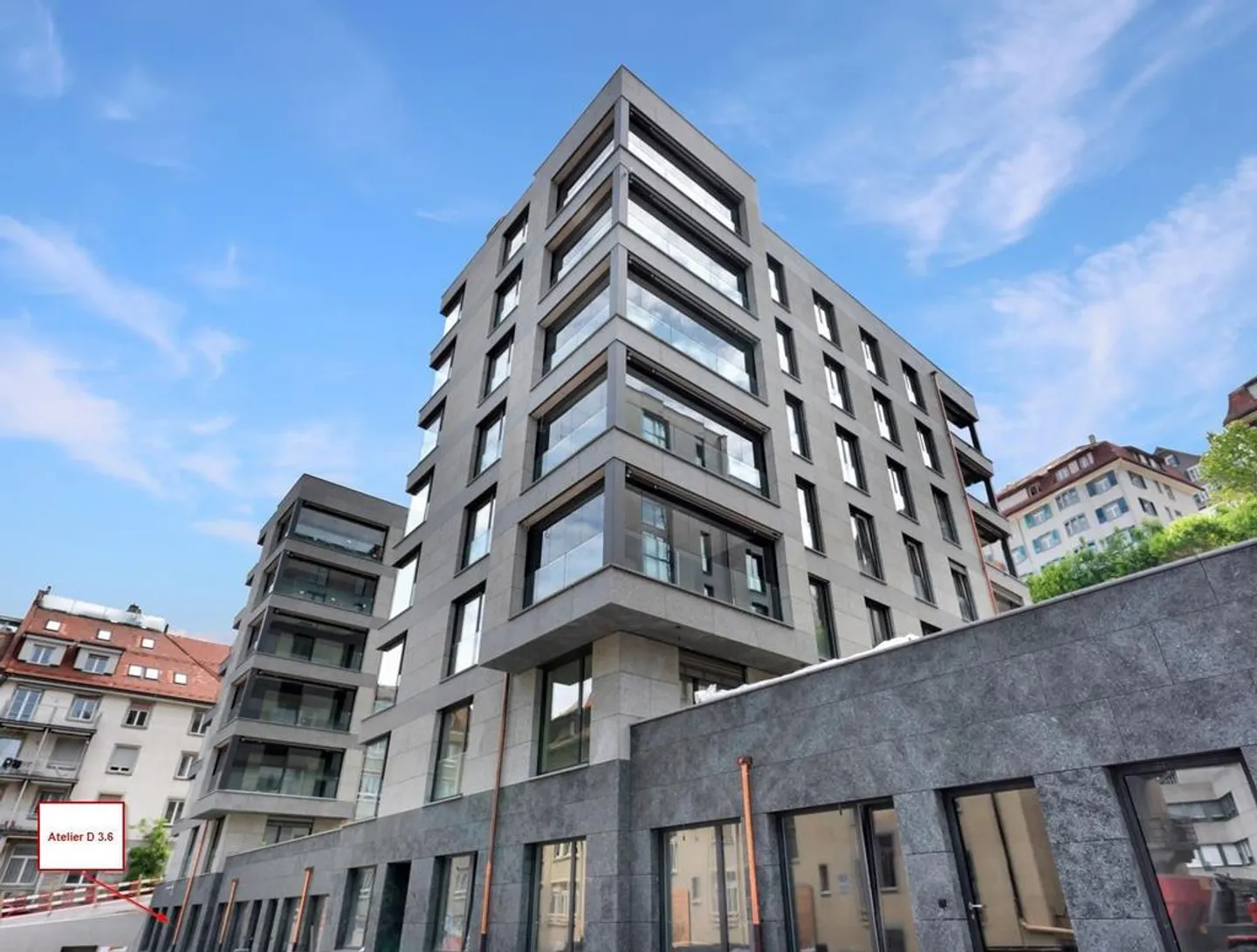 1-Zimmer-Wohnung / Atelier / Büro (162 m2) - Im Zentrum von St. Gallen - Foto 1 von 5