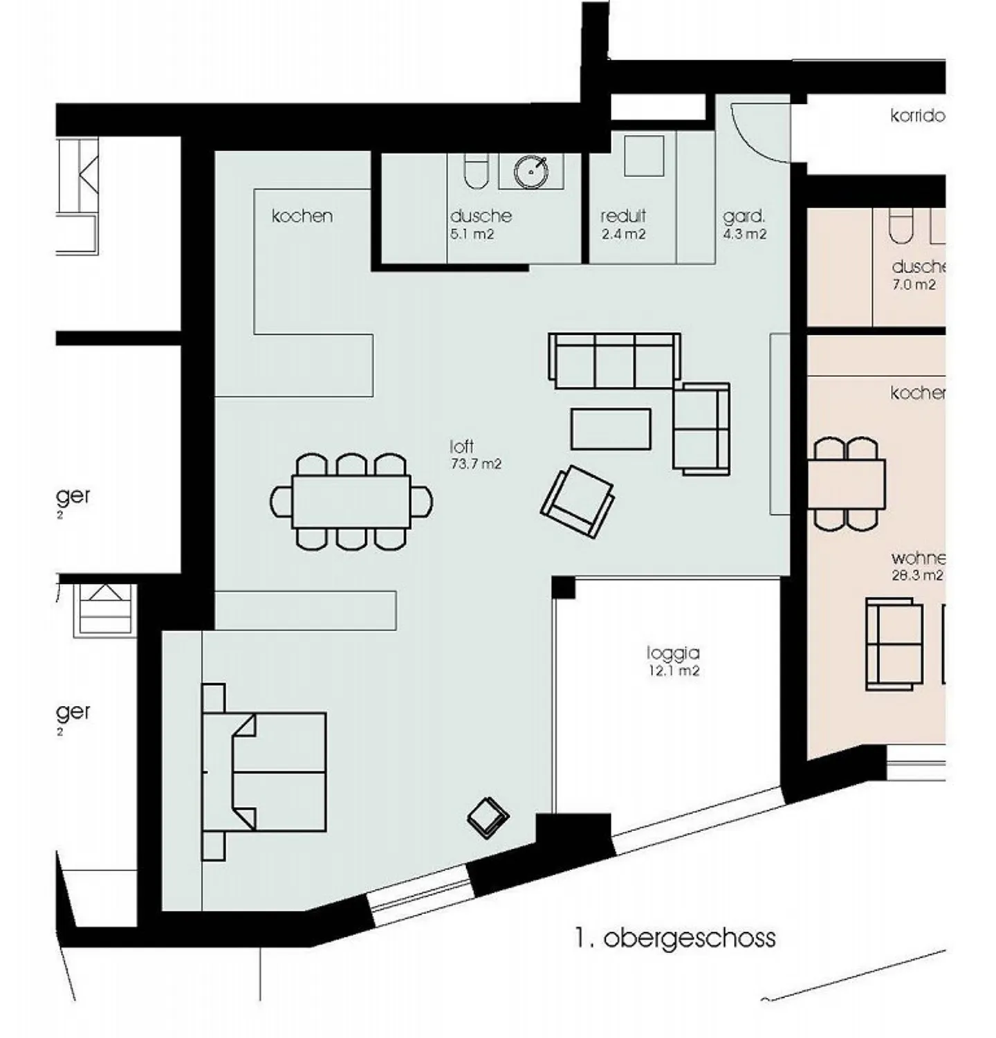 Appartamento loft elegante con charme nel cuore di Dietikon - Foto 11 di 11