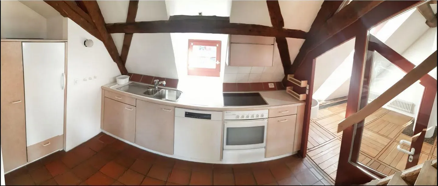 Appartement sous les toits de 4 pièces Fischerhaus 15ème siècle directement sur le Rhin - Photo 10 sur 11