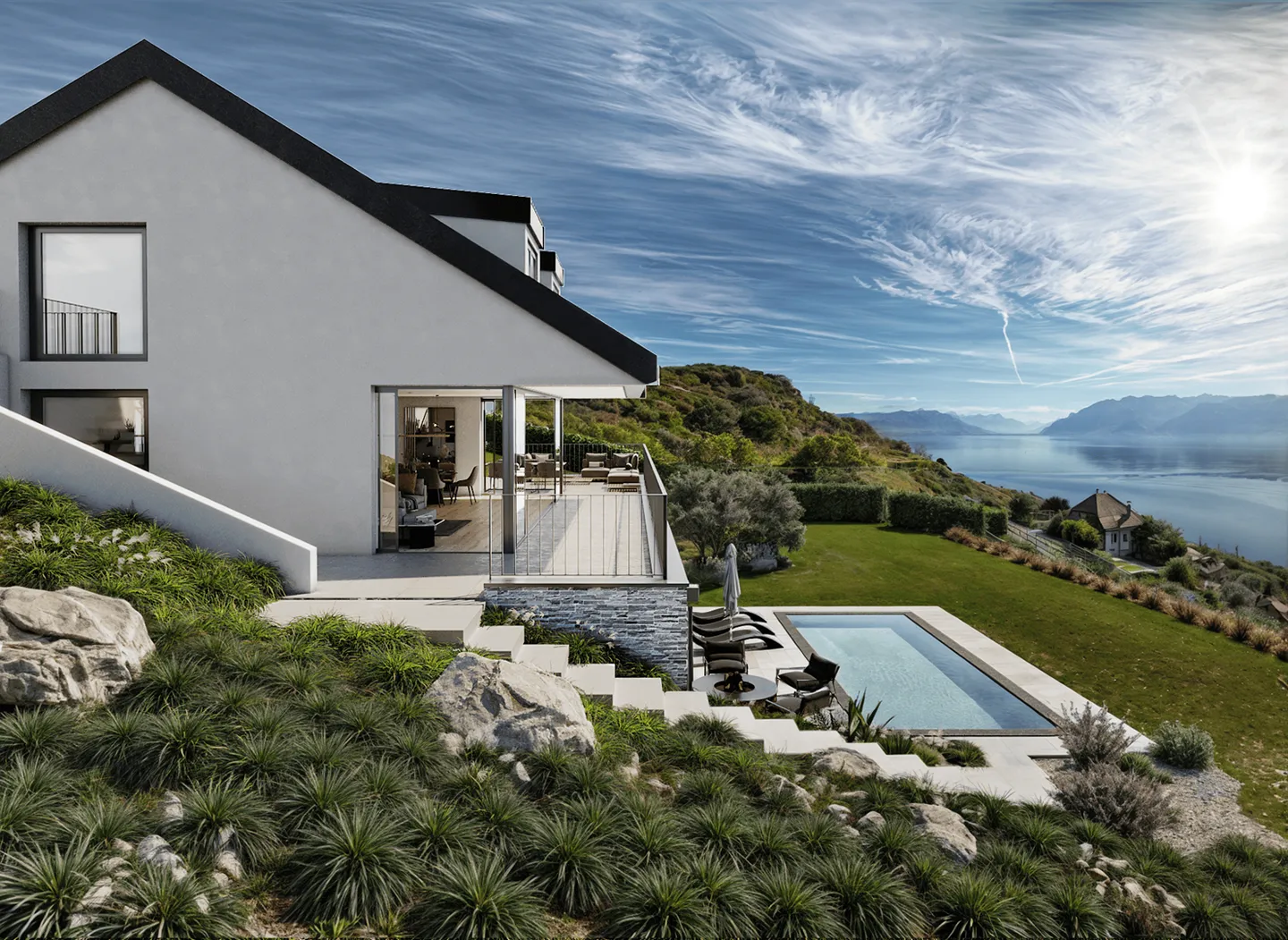 For Sale? Exceptional Villa in Chexbres with Panoramic View of the Lake and the Alps - Photo 1 of 8