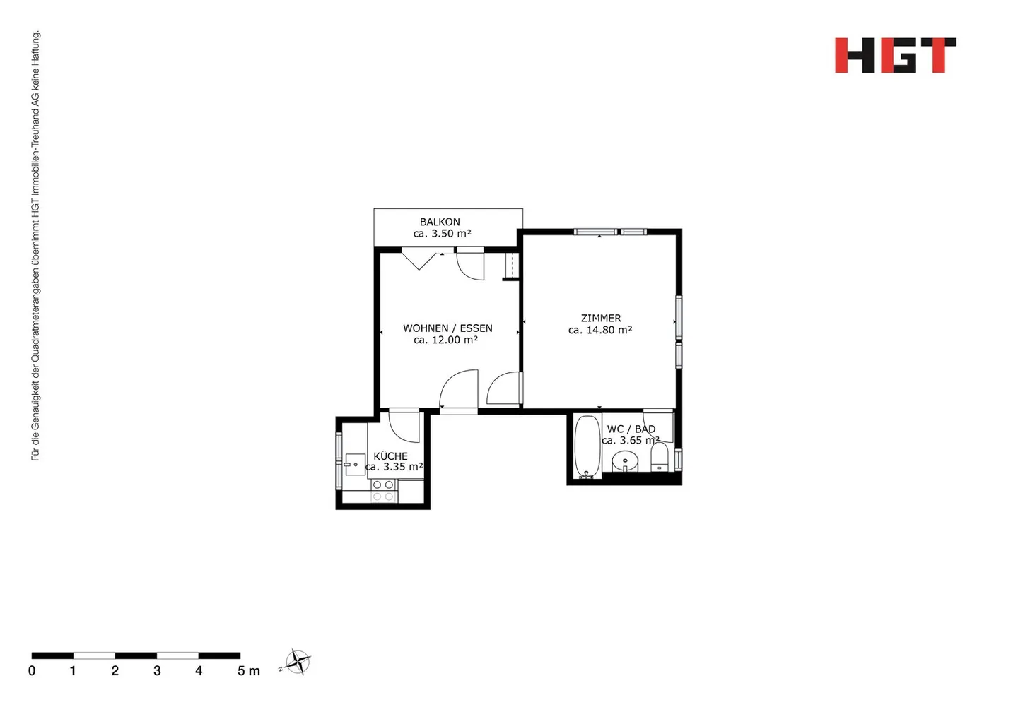 Renovated and bright 2.5-room apartment with balcony - Photo 13 of 13