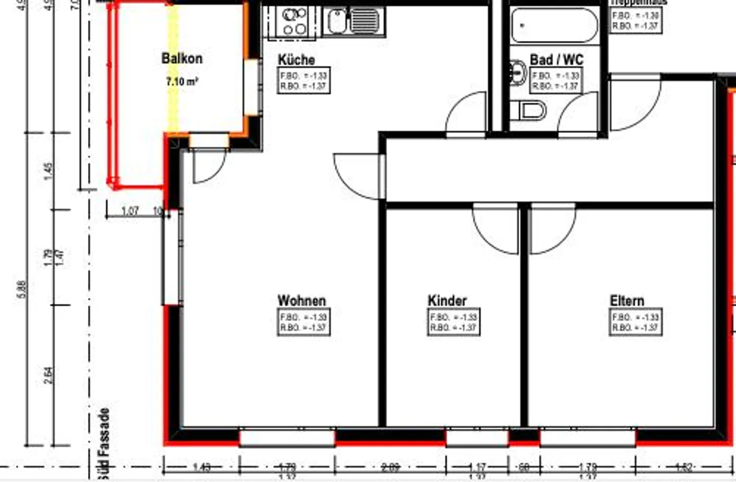 Ruhige 3-Zimmer-Wohnung in Horw - Foto 9 von 9