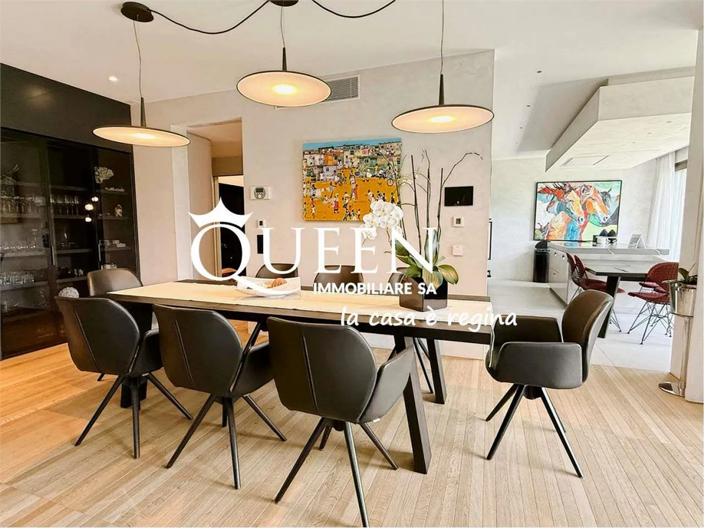 Savosa : appartement exclusif de 6,5 pièces meublé avec vue sur le lac - Photo 7 sur 13