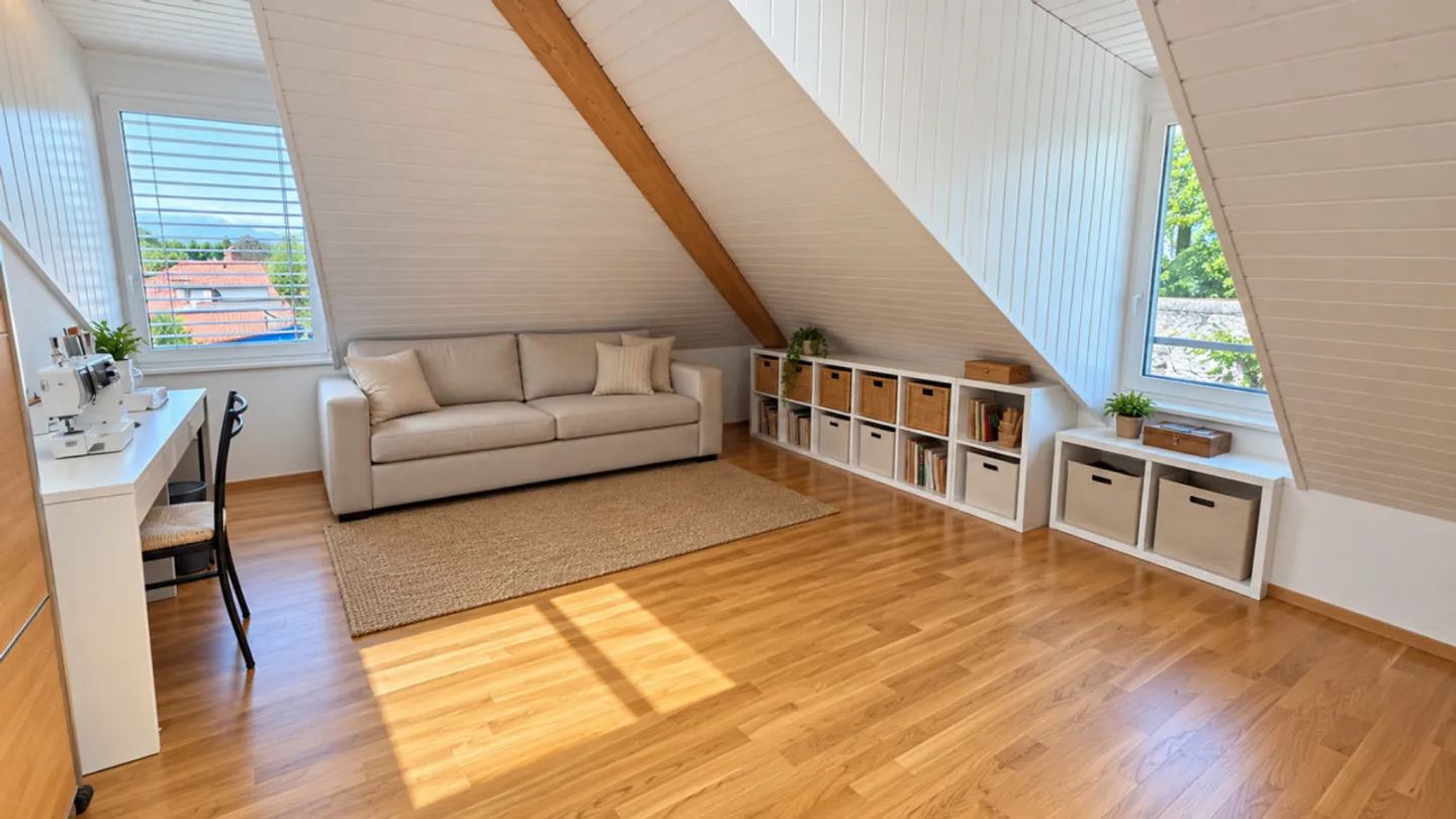 Wunderschöne und geräumige Penthousewohnung mit 4,5 Zimmern im Zentrum von Orbe - Foto 14 von 27