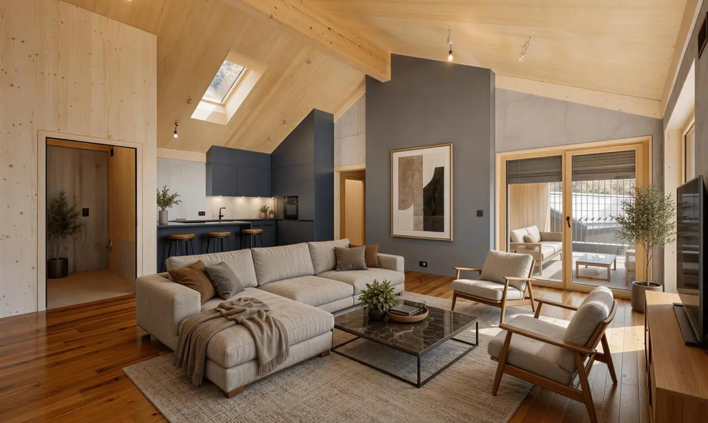 Newly built penthouse apartment with special architecture and mountain view - Photo 2 of 11