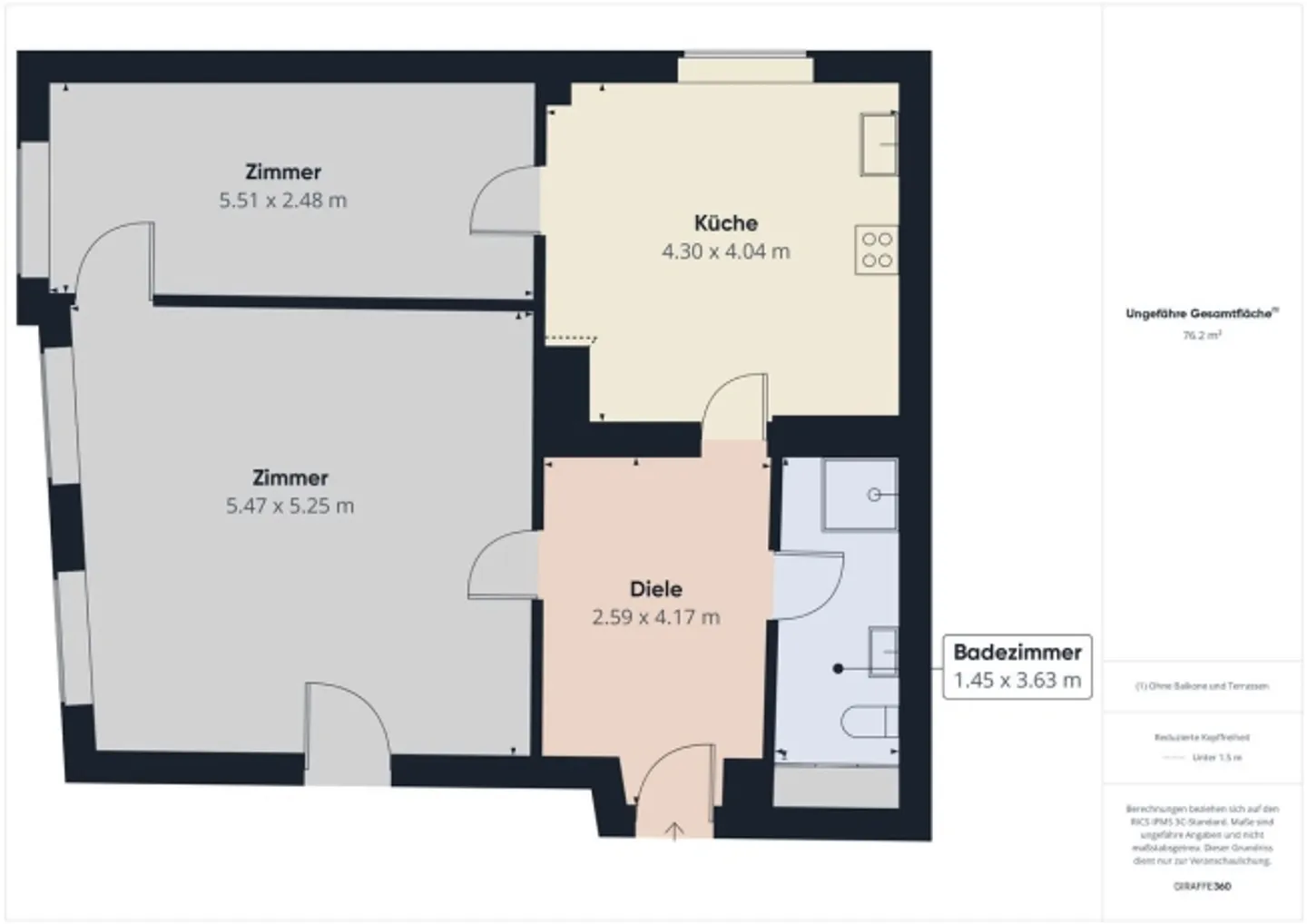 Charmante appartement 2.5 pièces avec style et emplacement central près du Rhin - Photo 9 sur 9