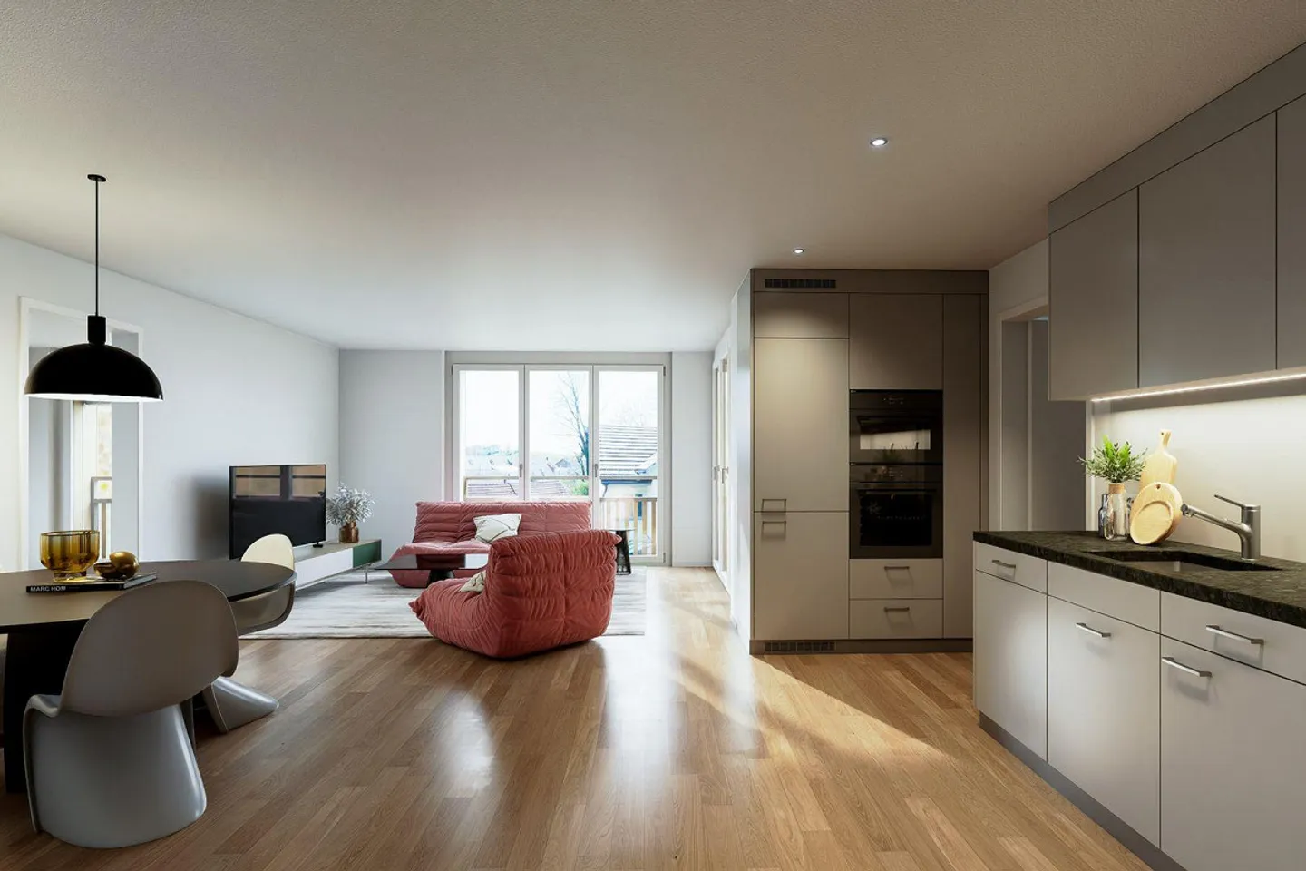Stylish 3.5-room apartment with balcony - Photo 1 of 4