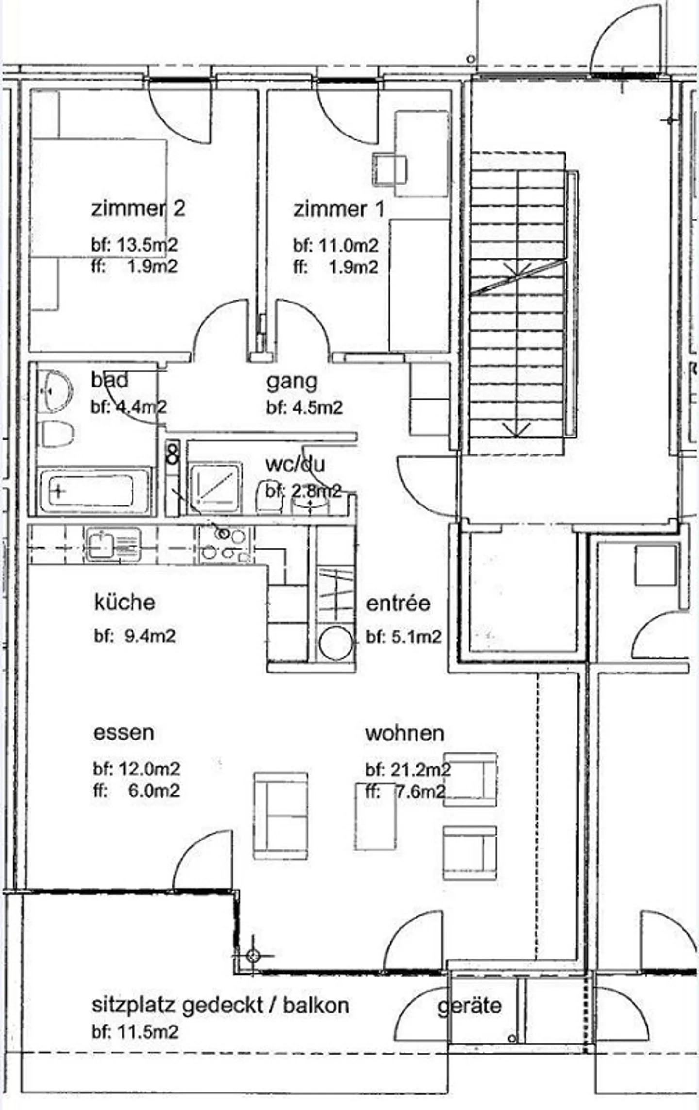 Appartement 3.5 pièces au 1er étage à Küttigen - Photo 11 sur 11