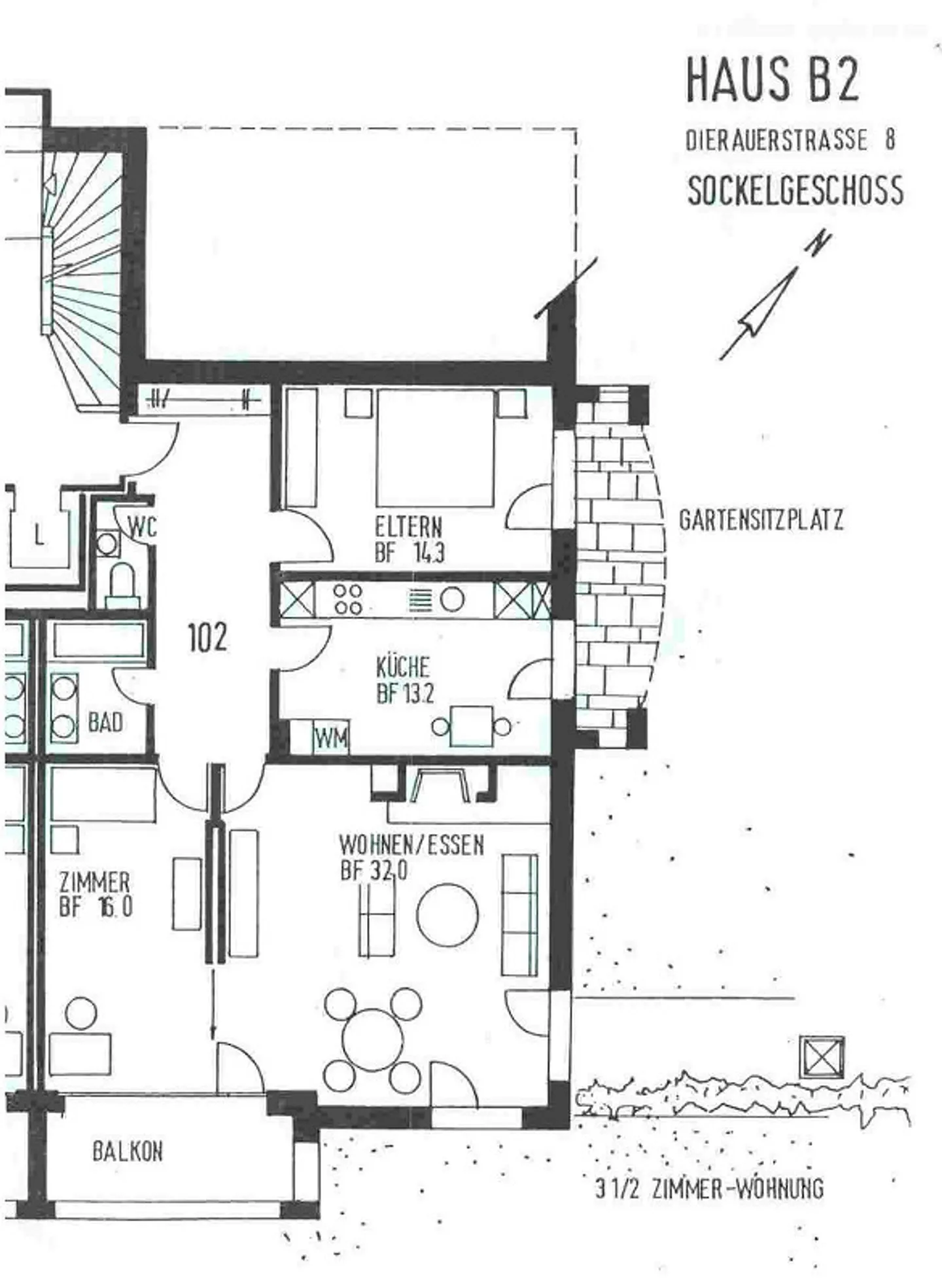 Appartement de jardin spacieux dans un emplacement calme - Photo 7 sur 7