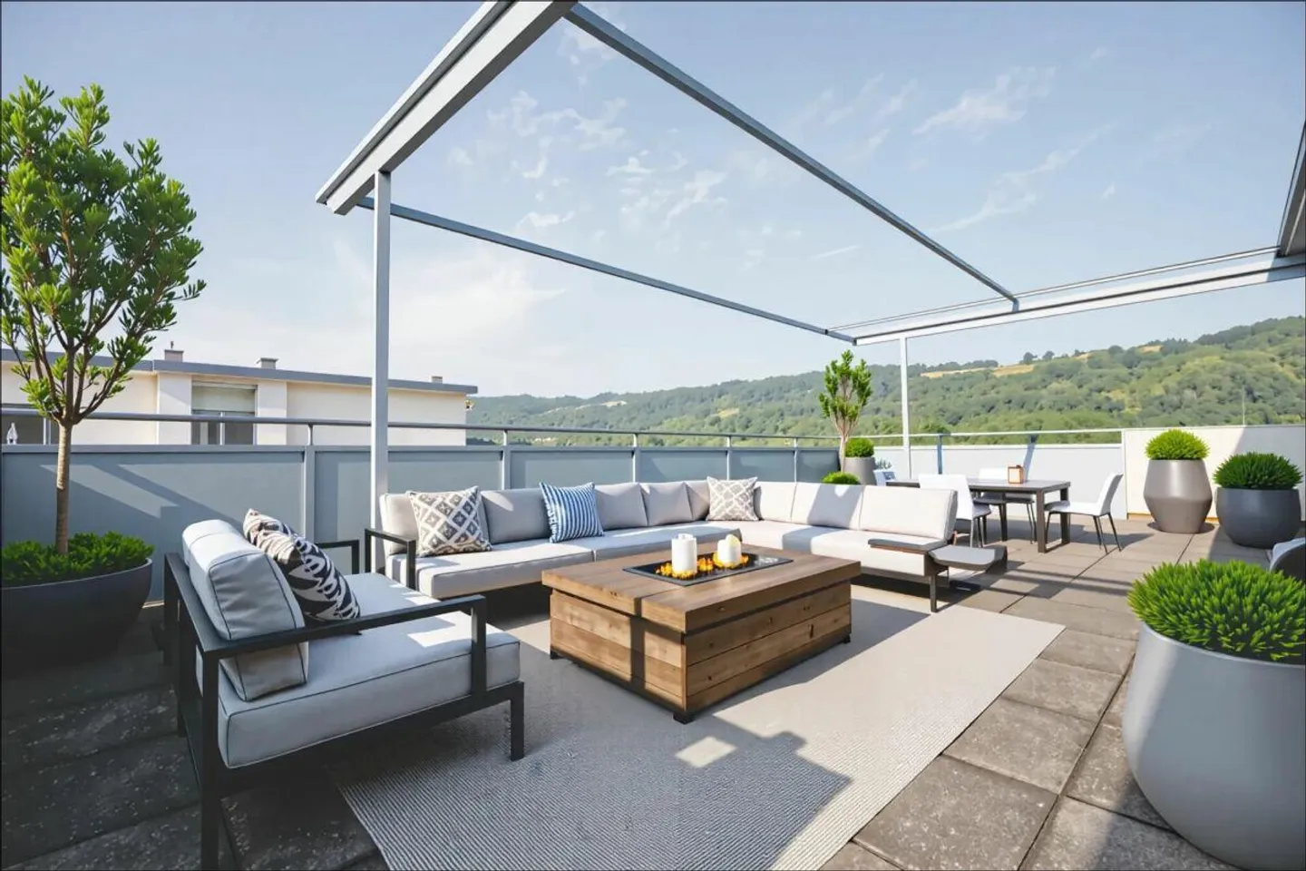 Appartement en attique 5.5 pièces avec grande terrasse et vue sur les montagnes - Photo 7 sur 13