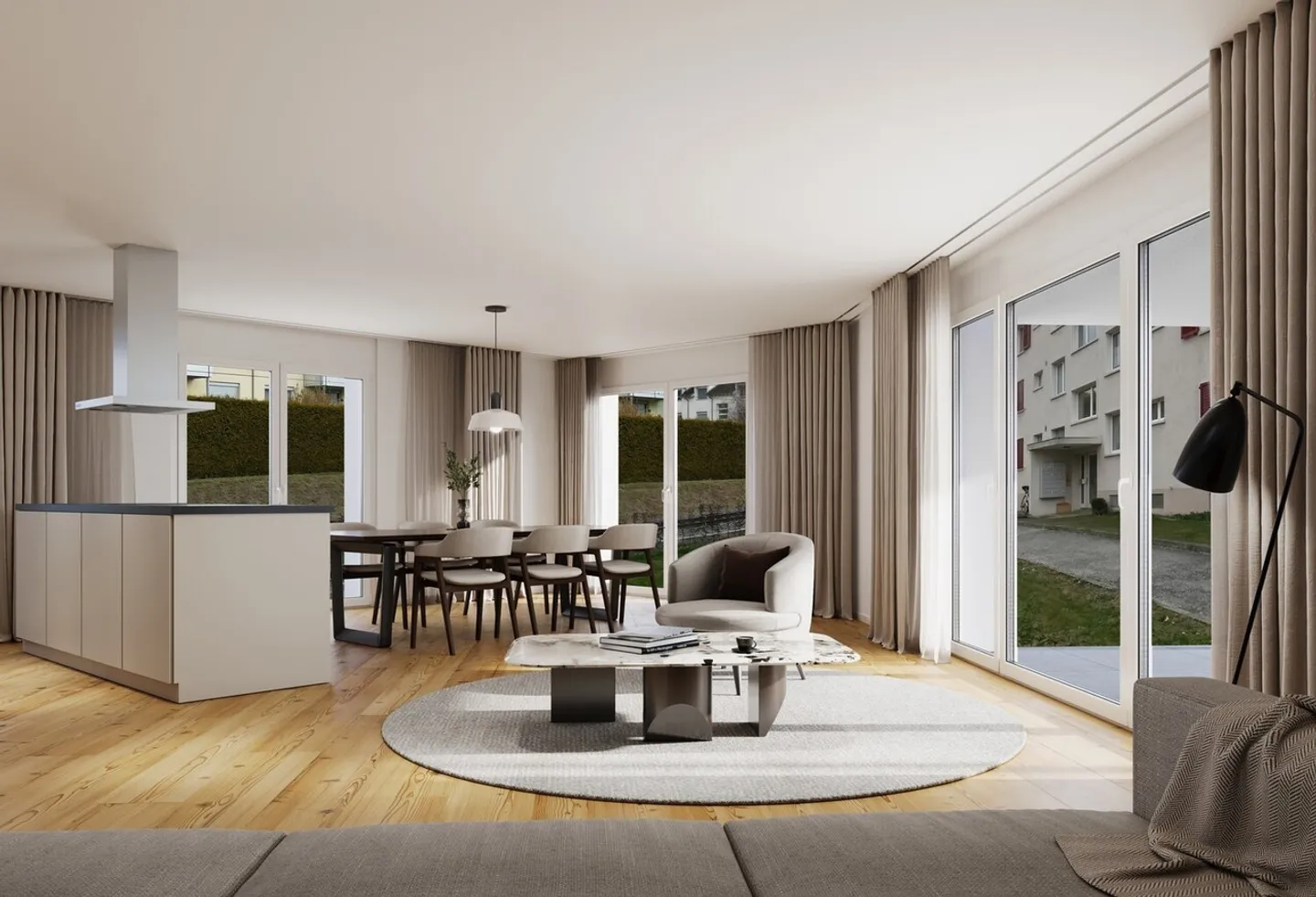 Modernes 3.5-Zimmer-Apartment mit Terrasse - Foto 4 von 5