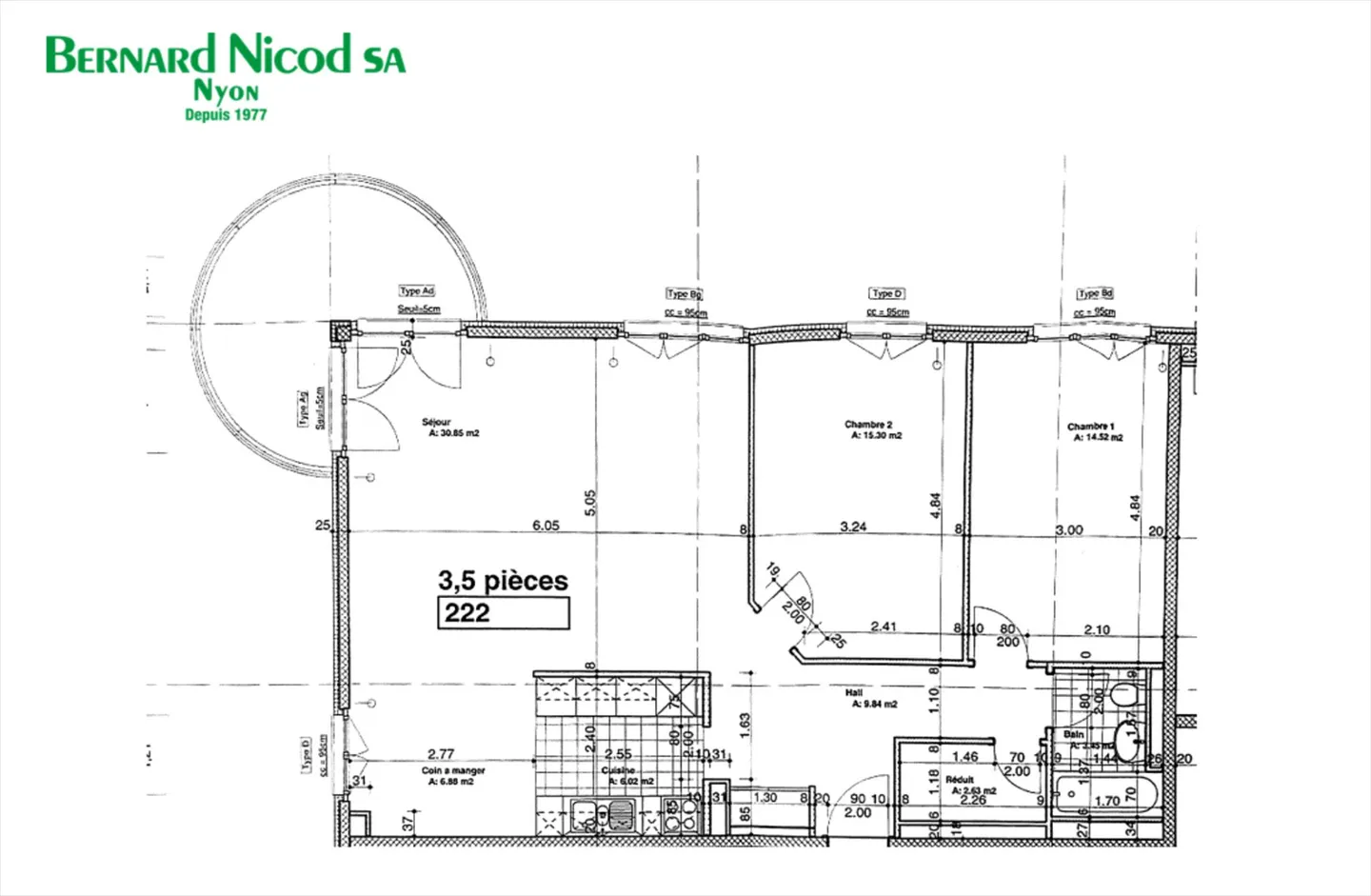 Appartement de 3.5 pièces au 2? étage - Photo 1 sur 1