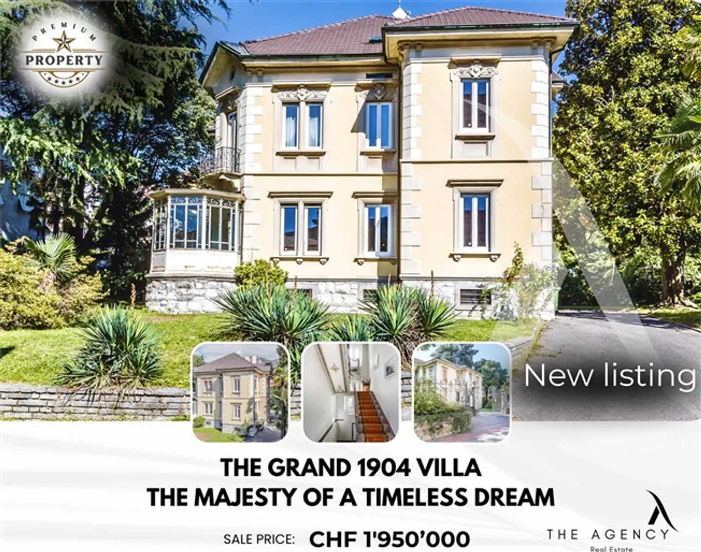 Villa élégante de 1904 au milieu d'un parc privé luxuriant avec de majestueux vieux arbres - Photo 1 sur 11