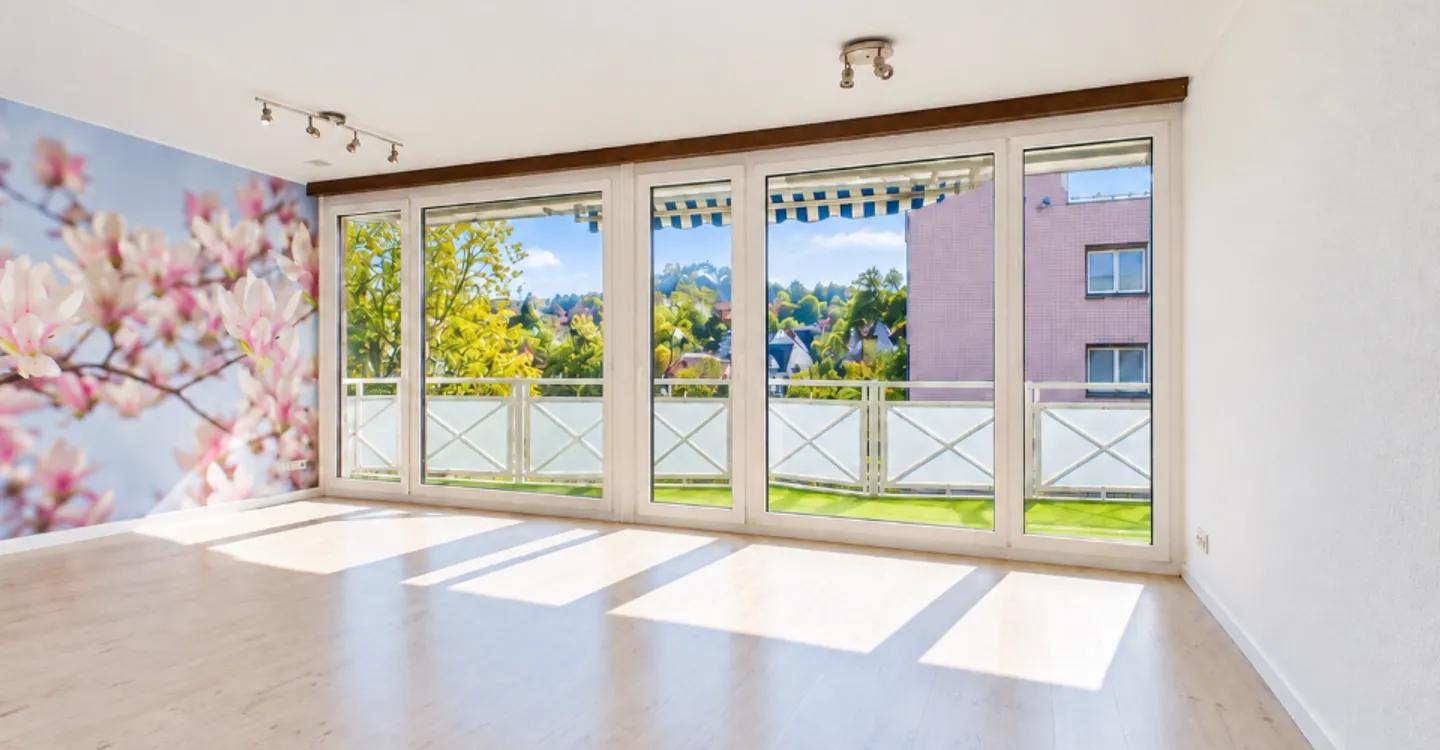 Espace de vie lumineux, balcon confortable et emplacement central ! - Photo 1 sur 9