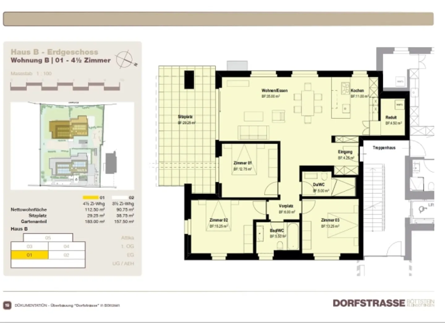 Dorfstrasse 4.5 Appartement Jardin Chambre Maison B - Photo 11 sur 12