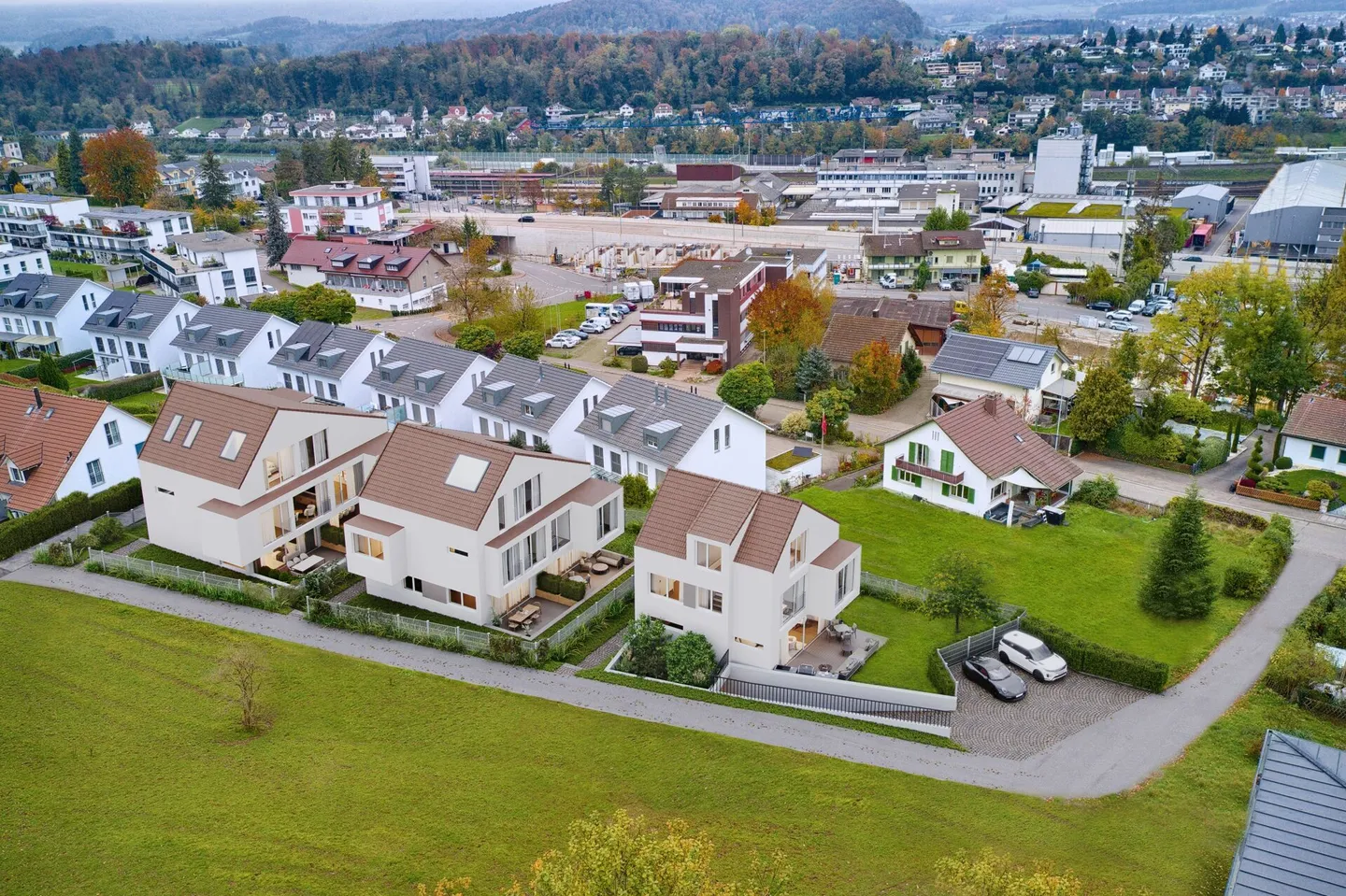 Case a schiera di nuova costruzione in posizione idilliaca: Vivere in famiglia a Killwangen - Foto 1 di 10