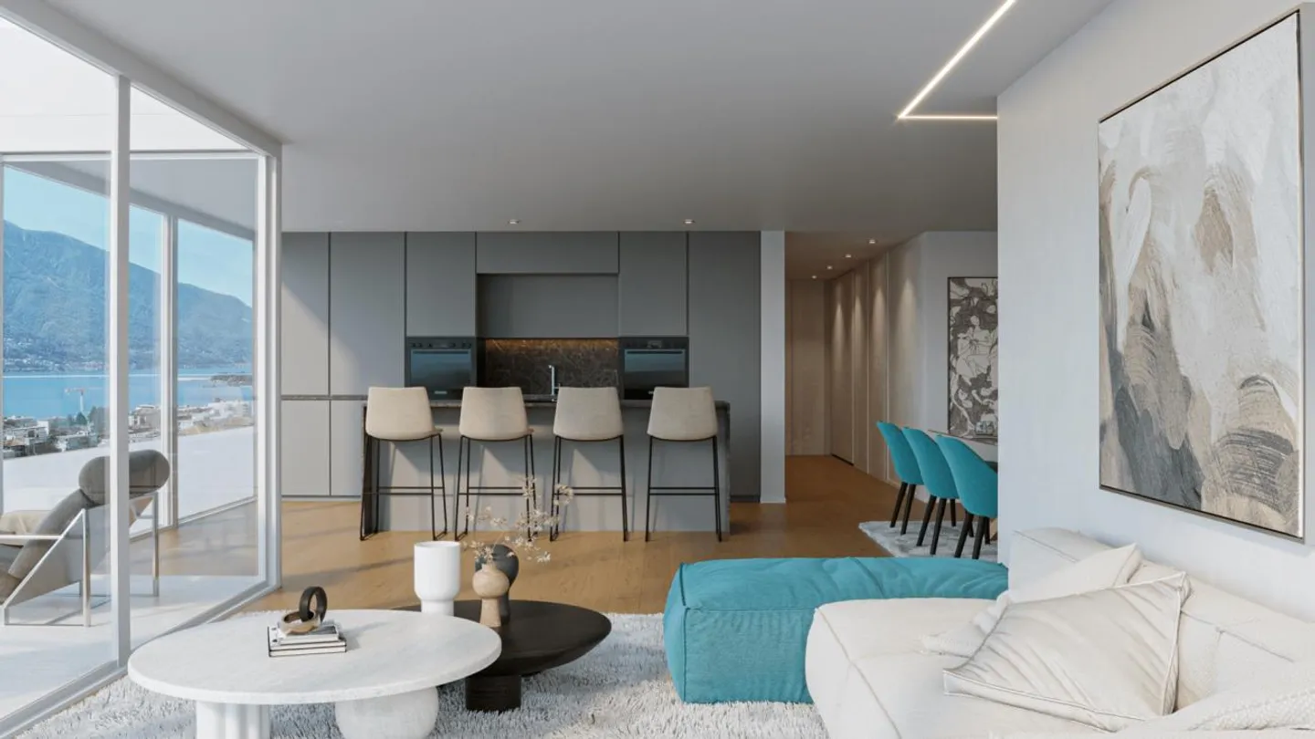 Magnificent 3.5 room dream? No, pure reality! With lake view, wellness and pool - Photo 4 of 10