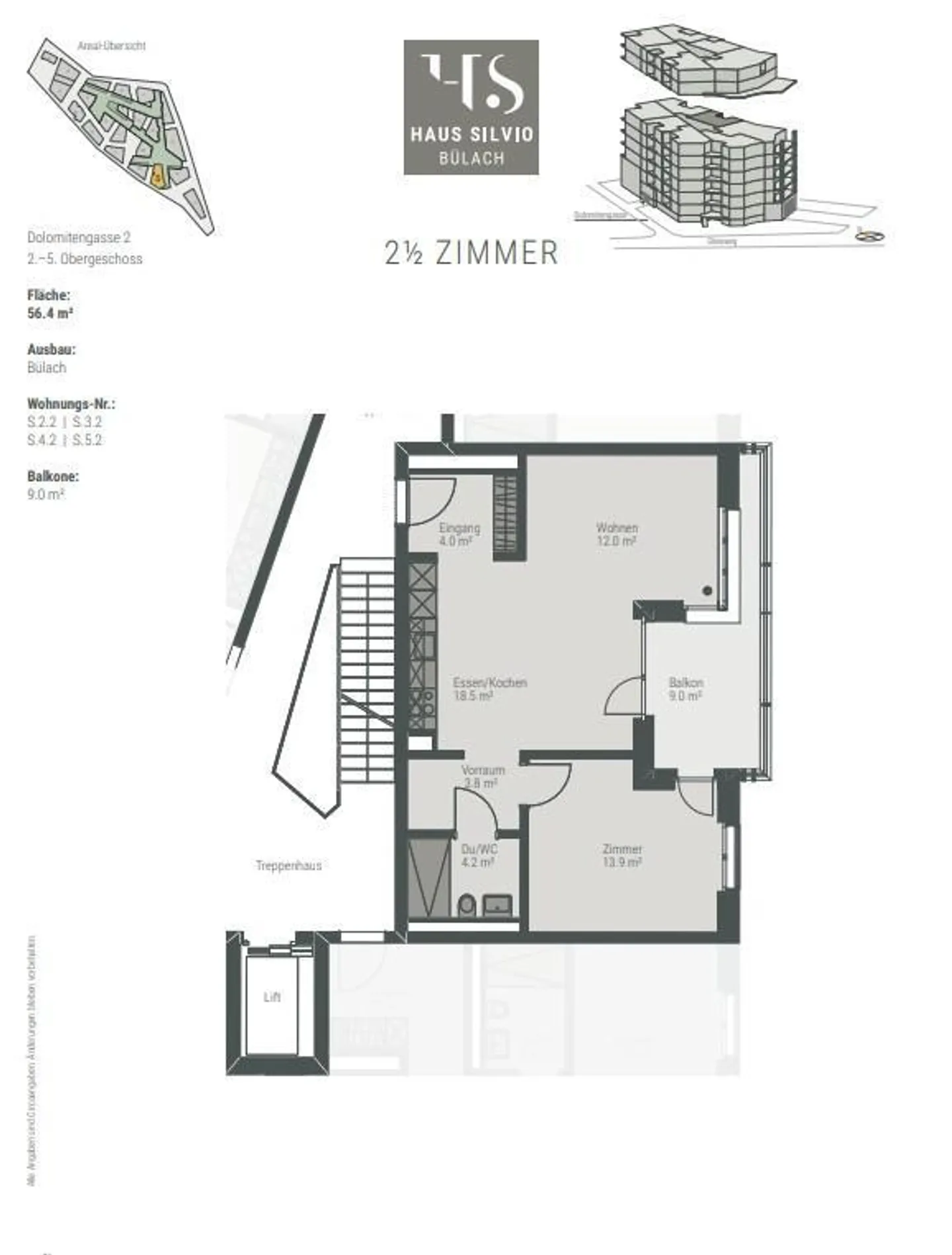 2.5 Zimmerwohnung in Bülach - Foto 6 von 6