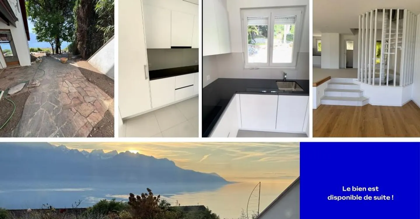 Semi-Detached Villa of 165 m² – 270° Panoramic View of Lake Geneva | Montreux - Photo 6 of 15