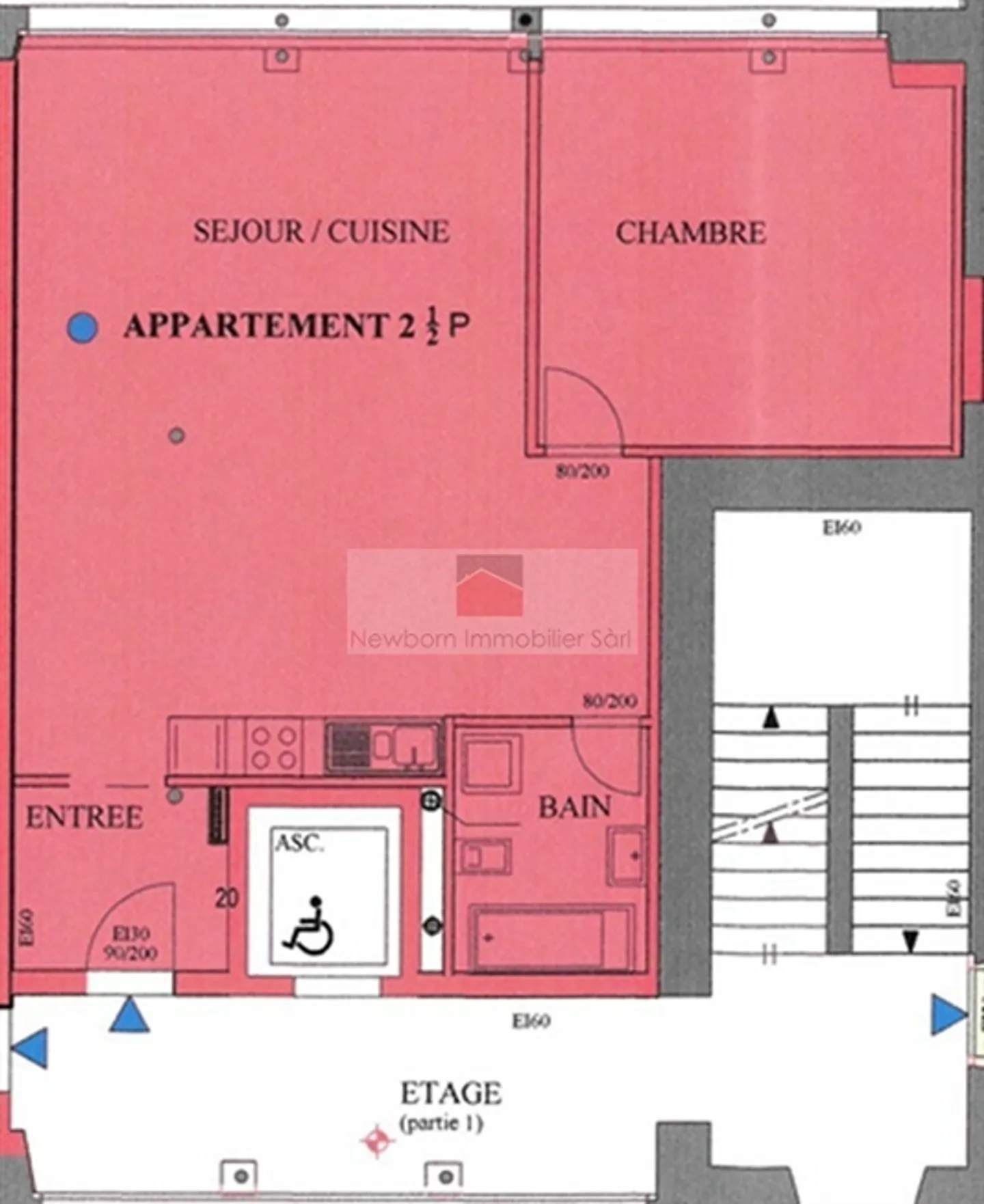 Charmante 2,5-Zimmer-Wohnung in Vallorbe - Foto 6 von 6