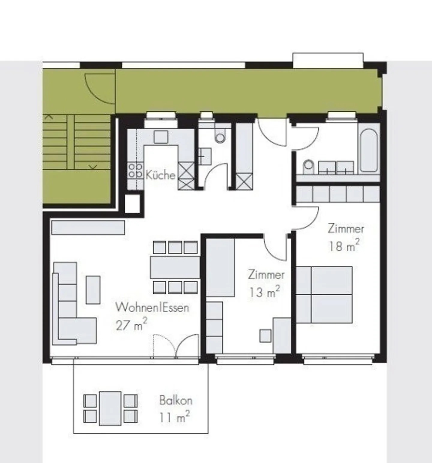 Appartement moderne en zone familiale - Photo 10 sur 11