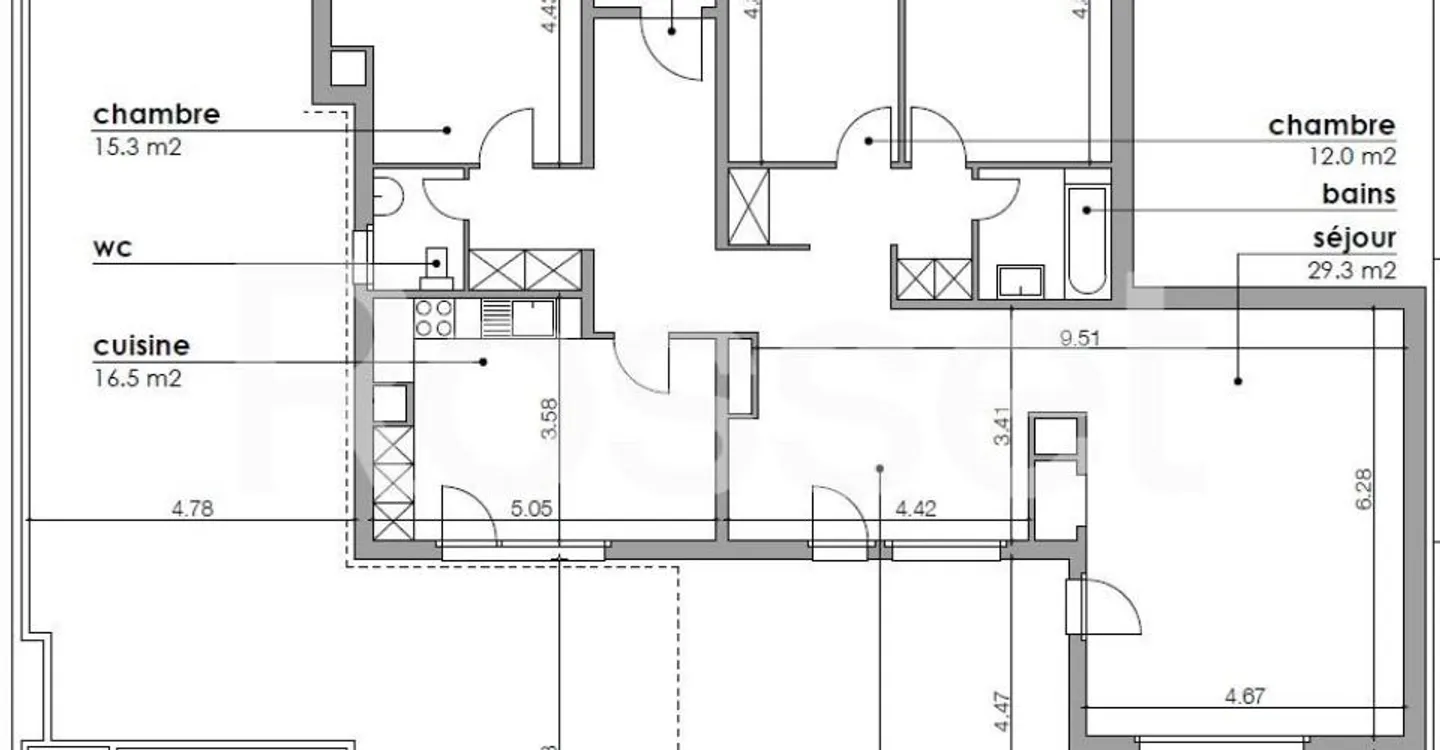 Wunderschöne Penthouse-Wohnung von ca. 128 m² im 5. Stock - Foto 9 von 10