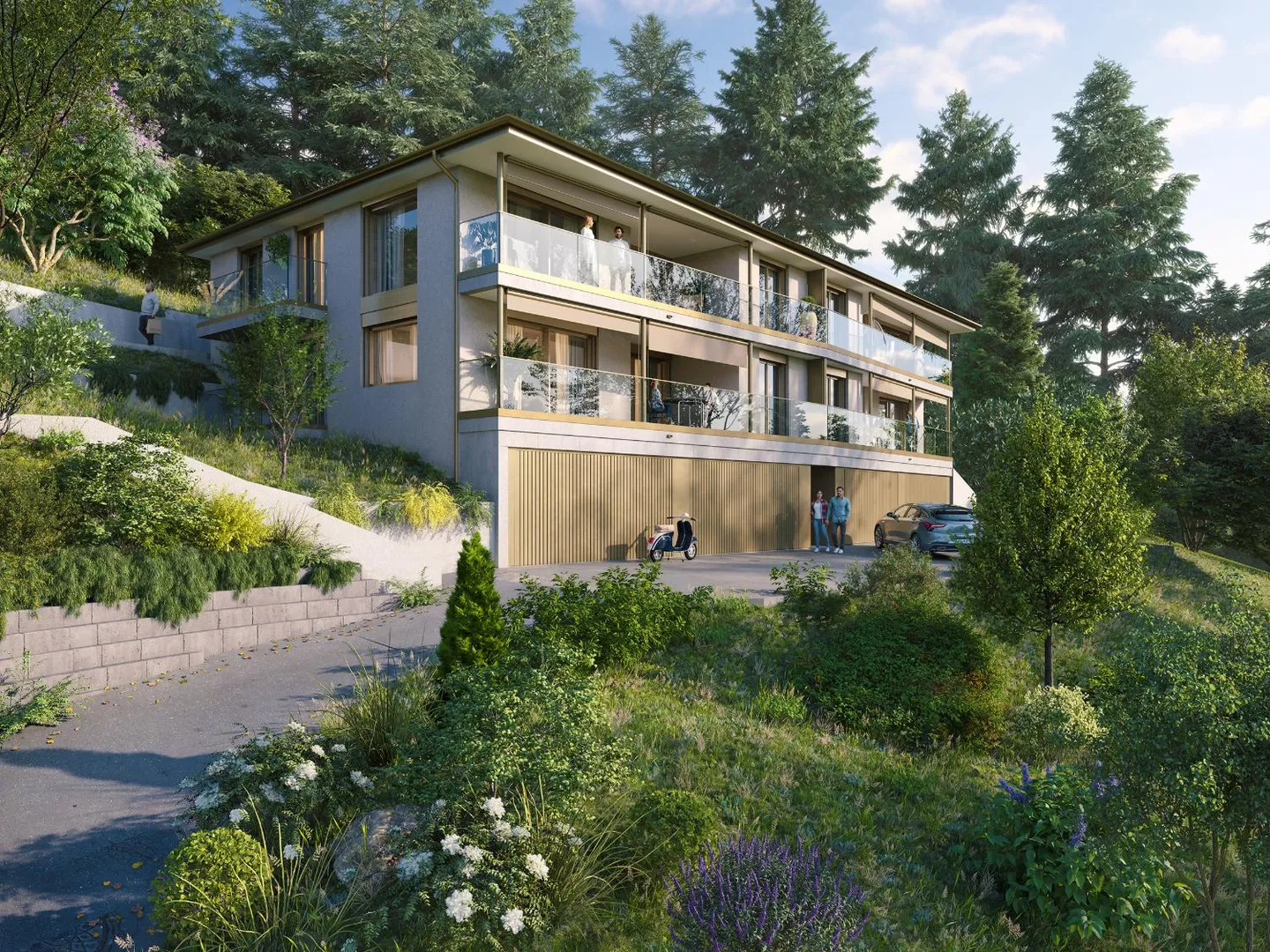 Grandvaux – Residenza « Le Genevrey » Magnifico appartamento di 4.5 locali di nuova costruzione con vista eccezionale - Foto 2 di 6