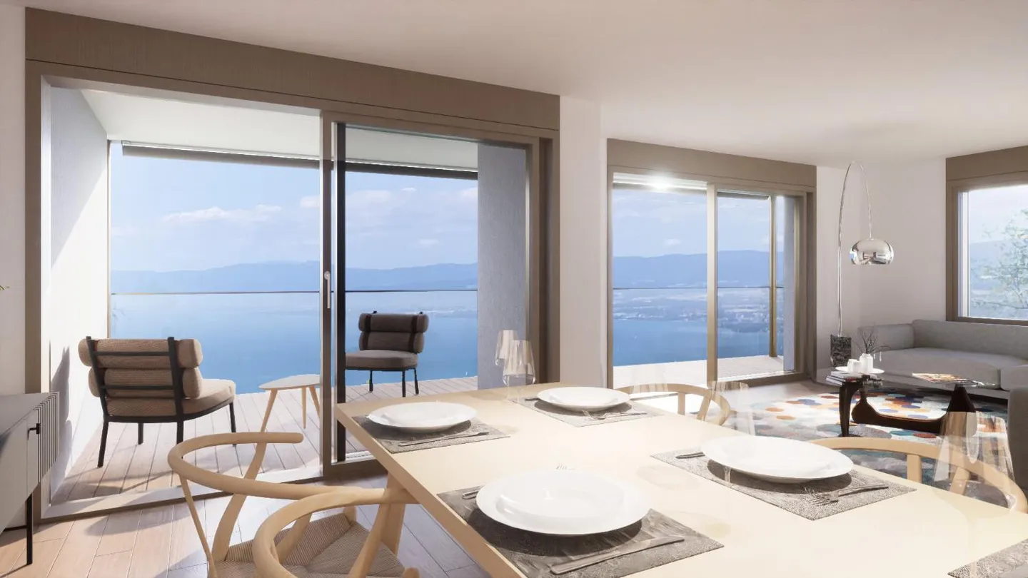 Grandvaux – Residenza « Le Genevrey » Magnifico appartamento di 4.5 locali di nuova costruzione con vista eccezionale - Foto 6 di 6