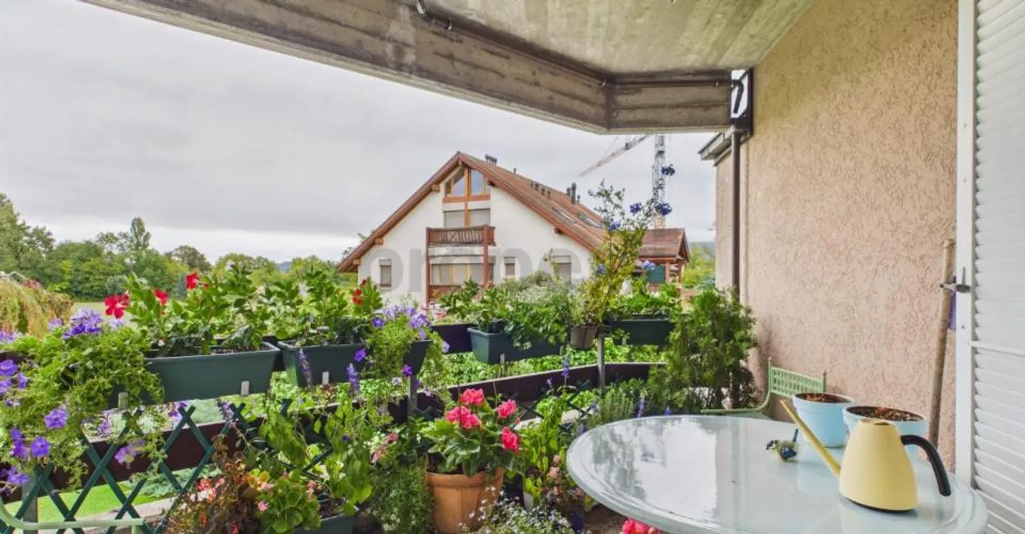 20 m² Balcony, Fireplace, Closed Box, Outdoor Parking & Stable Yield in Choulex! - Photo 3 of 4