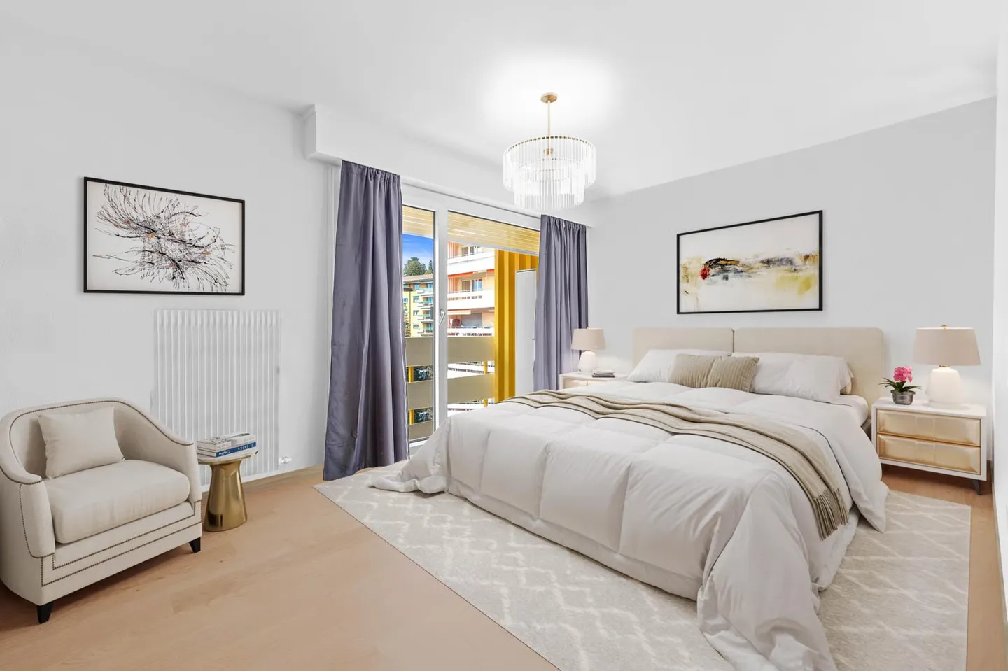 Wunderschöne 3,5 Zimmer mit Balkon mit Blick auf den See - Foto 1 von 9