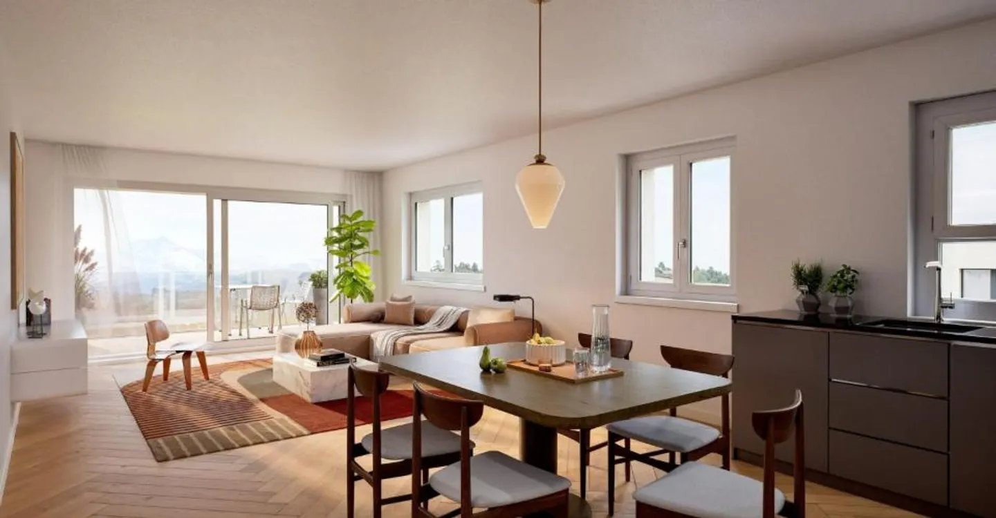 Spacious and bright 3.5 rooms with large balcony - Photo 4 of 9