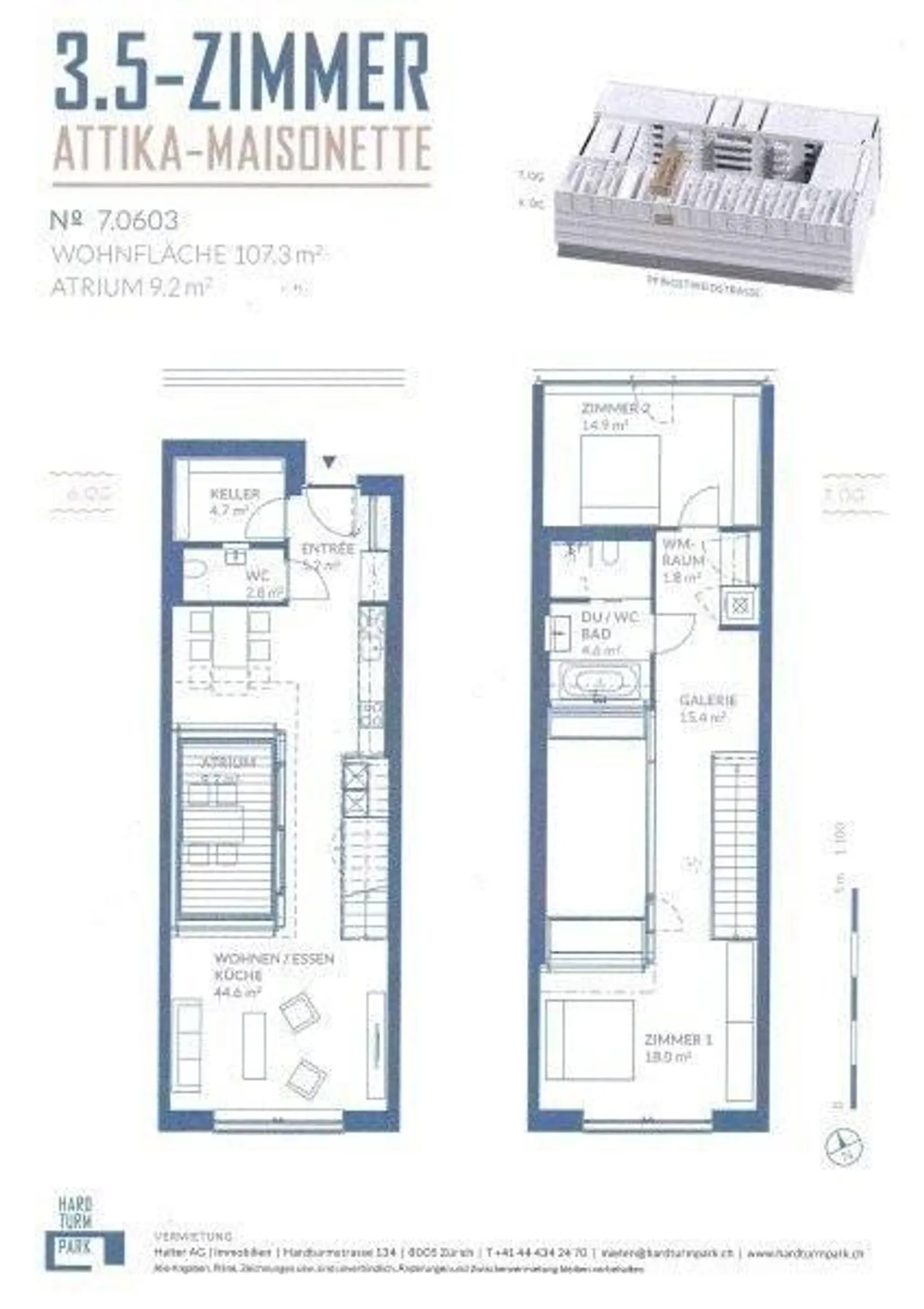 3.5 Room Maisonette Apartment with Pool Access - Photo 6 of 8