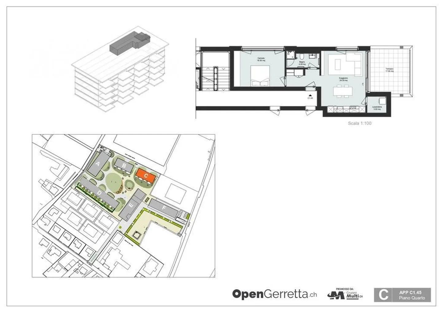 Moderne et lumineux 2,5 pièces - Open Gerretta - Photo 8 sur 8